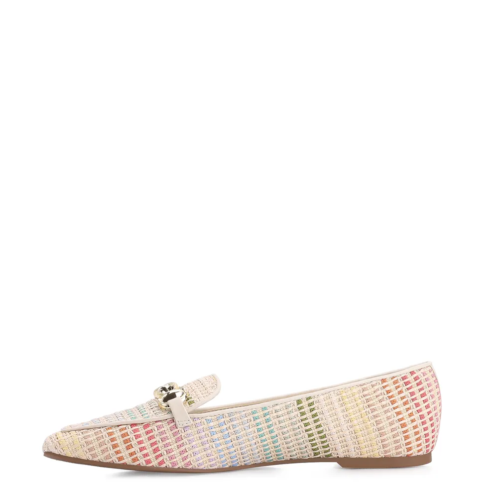 Mocassim Alt Off White/Ráfia Colorida - imagem 4