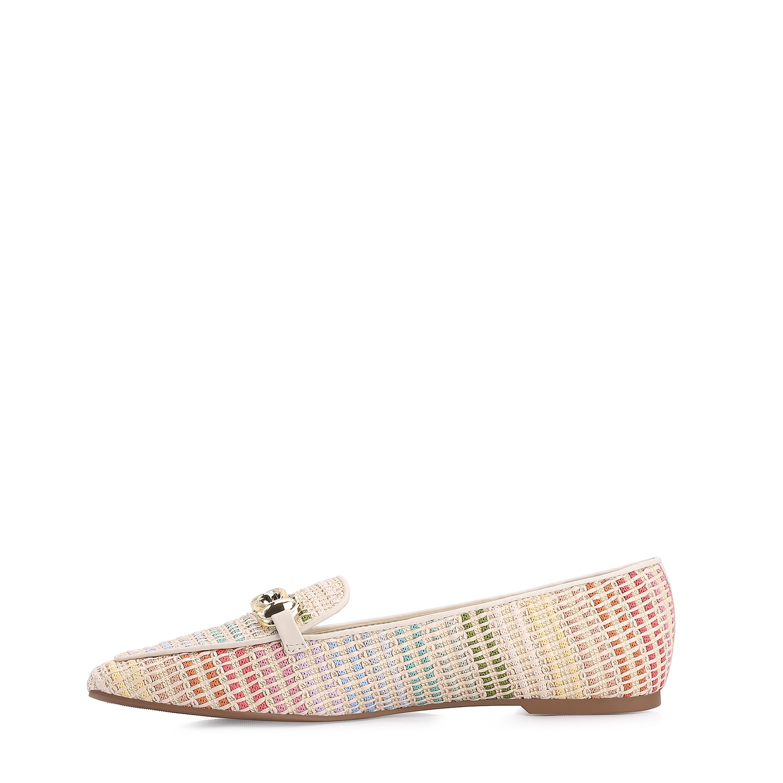 Mocassim Alt Off White/Ráfia Colorida