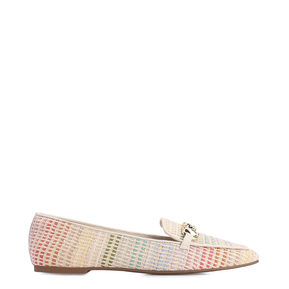 Mocassim Alt Off White/Ráfia Colorida - imagem 2