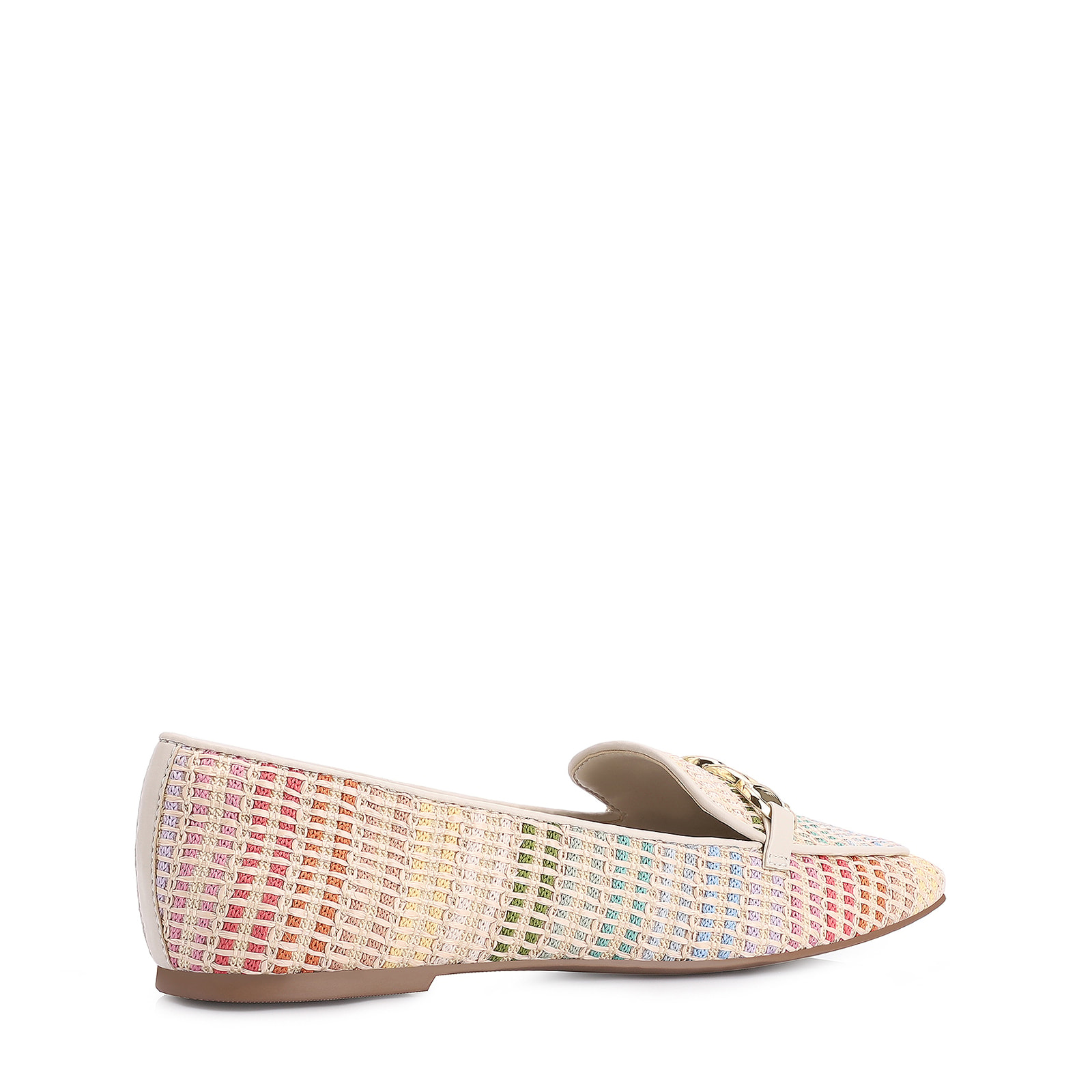 Mocassim Alt Off White/Ráfia Colorida