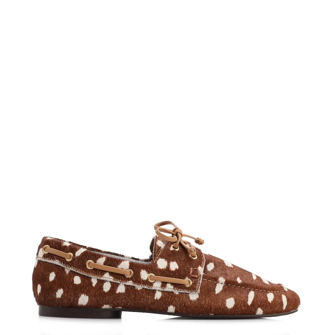 Mocassim Animal Print Couro Pelo Amarração - foto 3