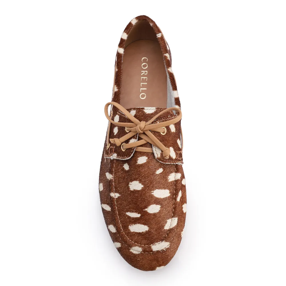 Mocassim Animal Print Couro Pelo Amarração - imagem 6