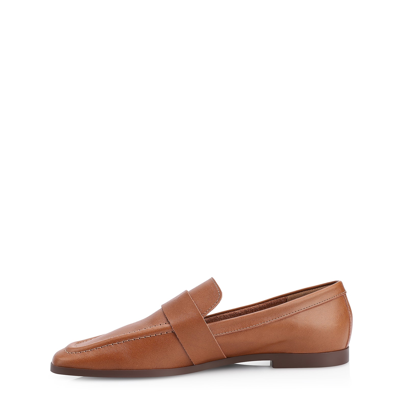 Mocassim Argola Couro Marrom Rebites