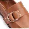 Mocassim Argola Couro Marrom Rebites - imagem 7