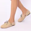 Mocassim Bege Couro Nobuck Floater Amarração Miçangas - imagem 2