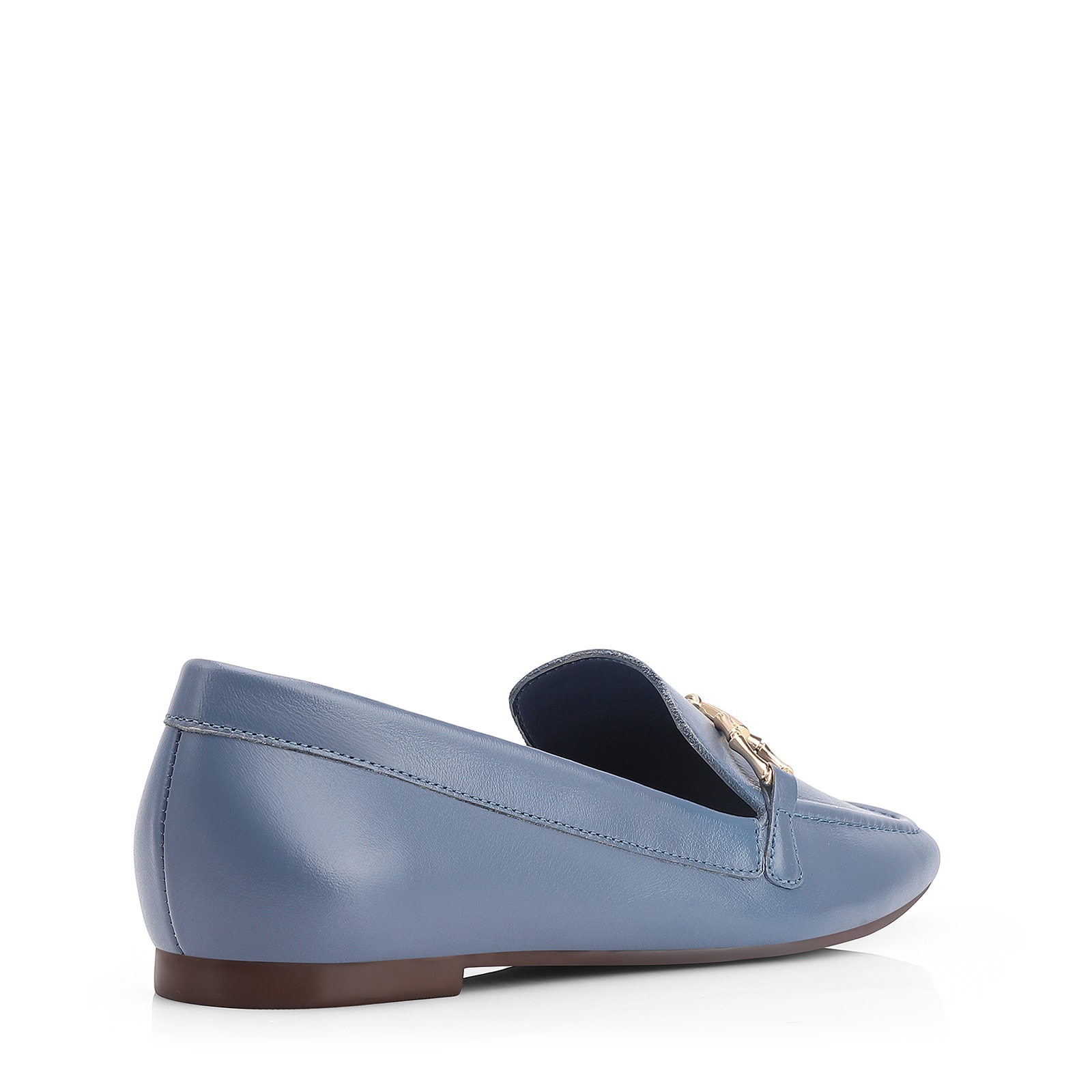 Mocassim Bridão Couro Azul
