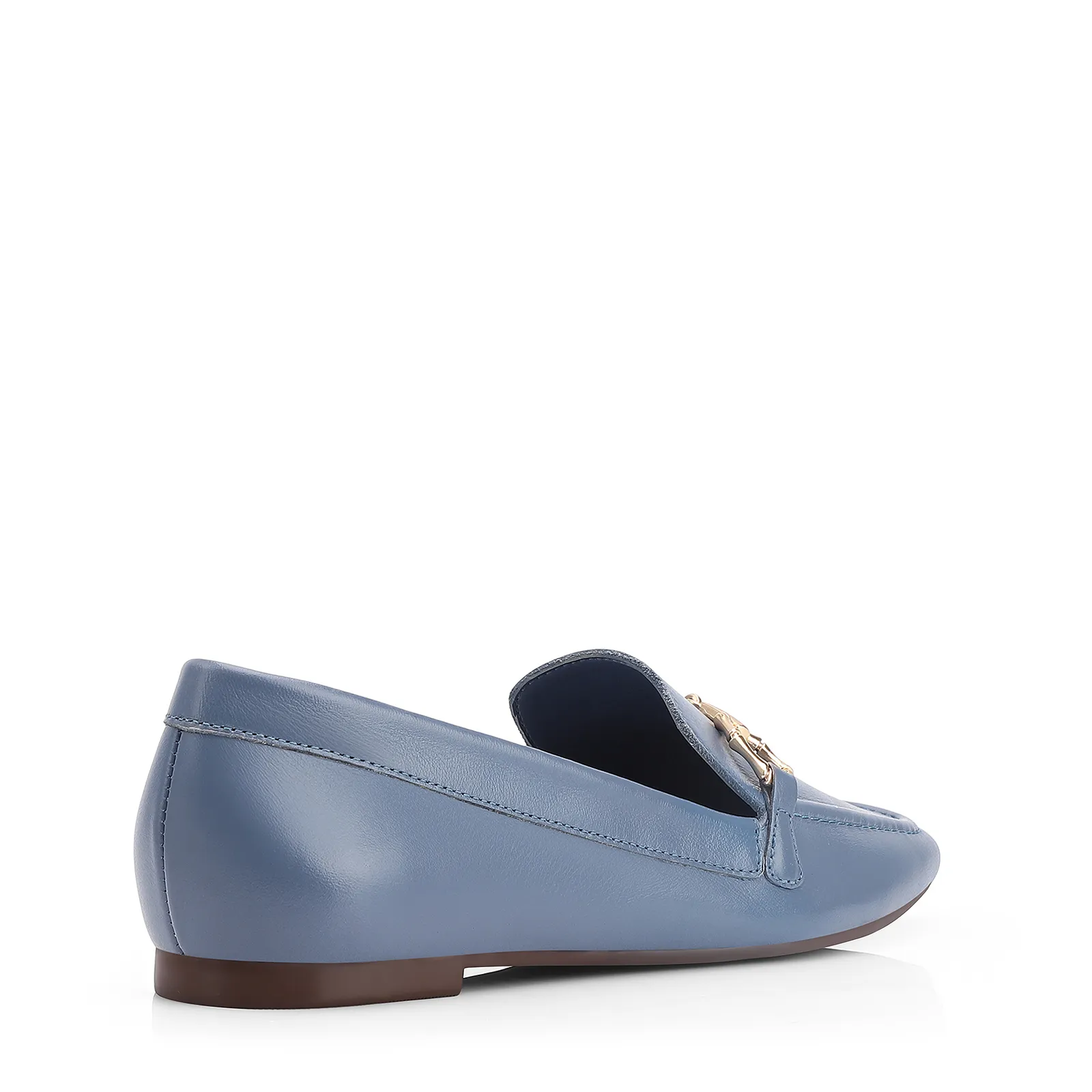 Mocassim Bridão Couro Azul