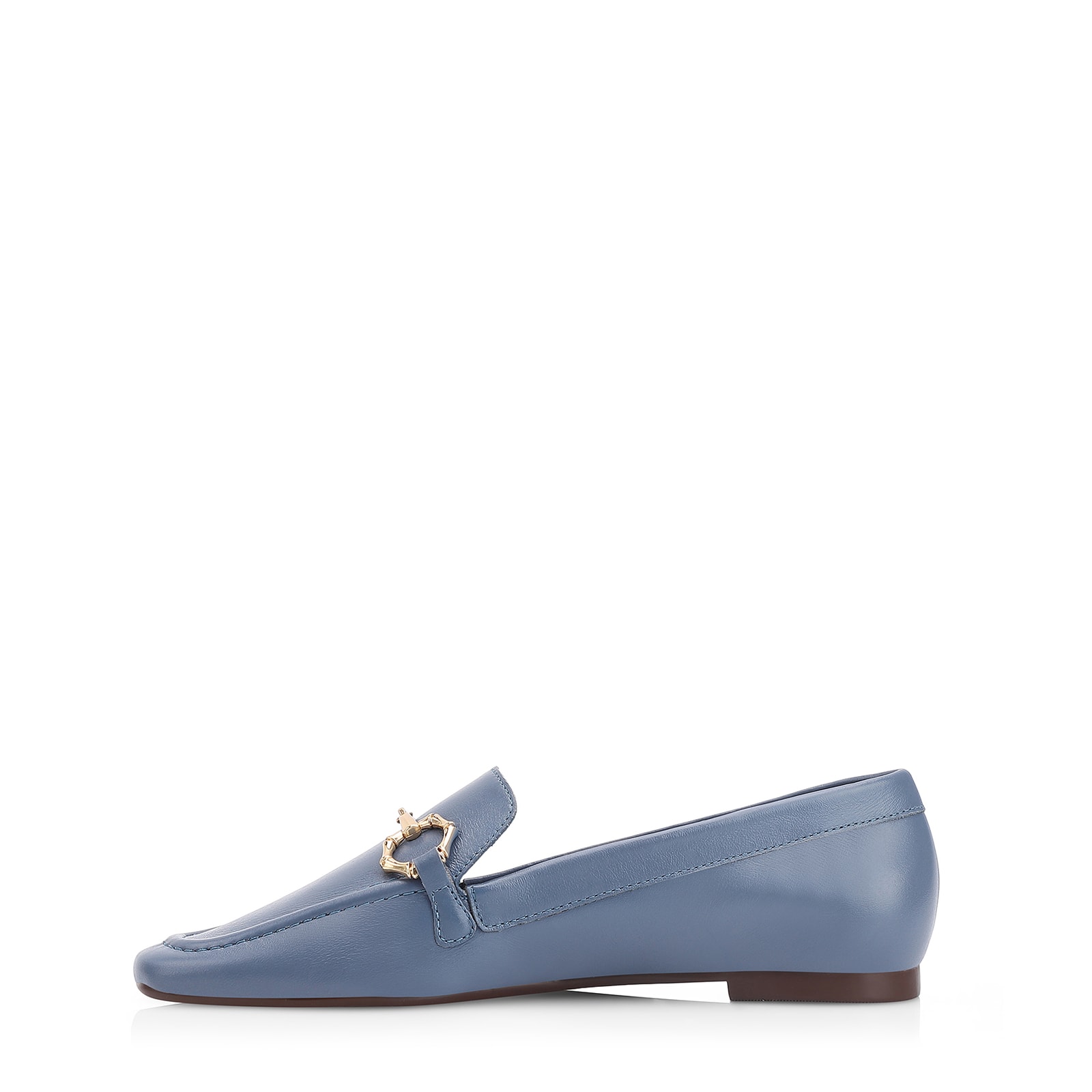 Mocassim Bridão Couro Azul