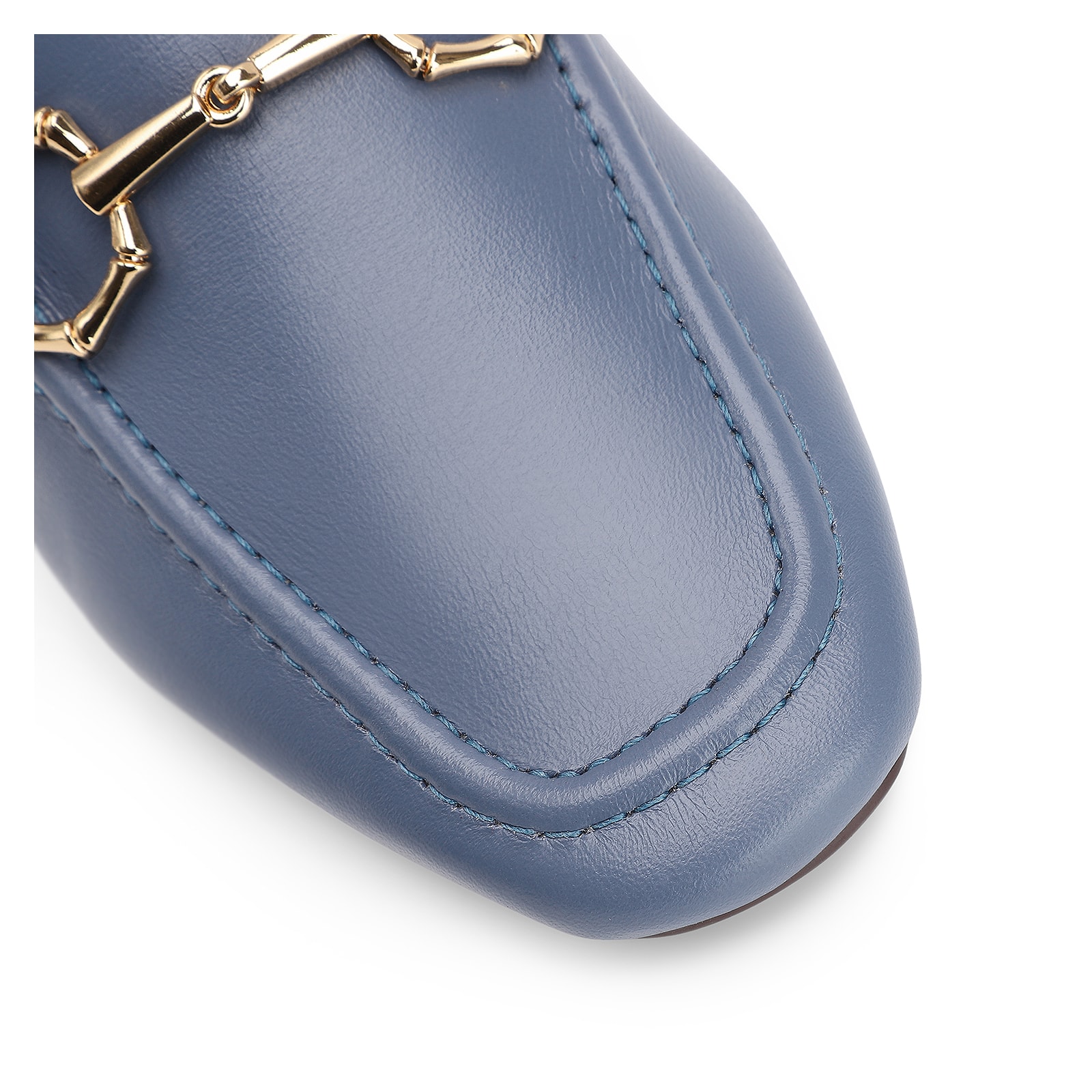 Mocassim Bridão Couro Azul