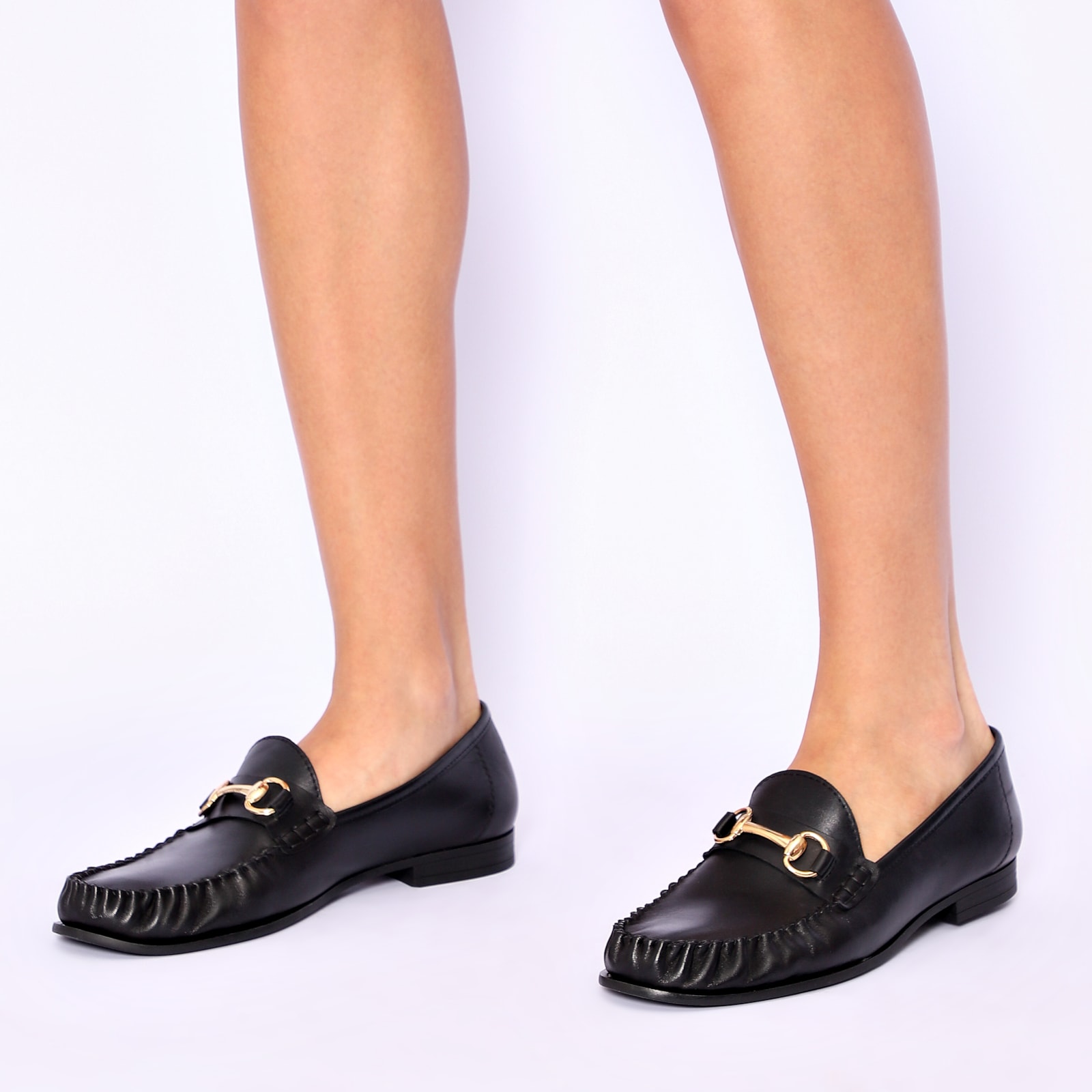Mocassim Bridão Couro Preto