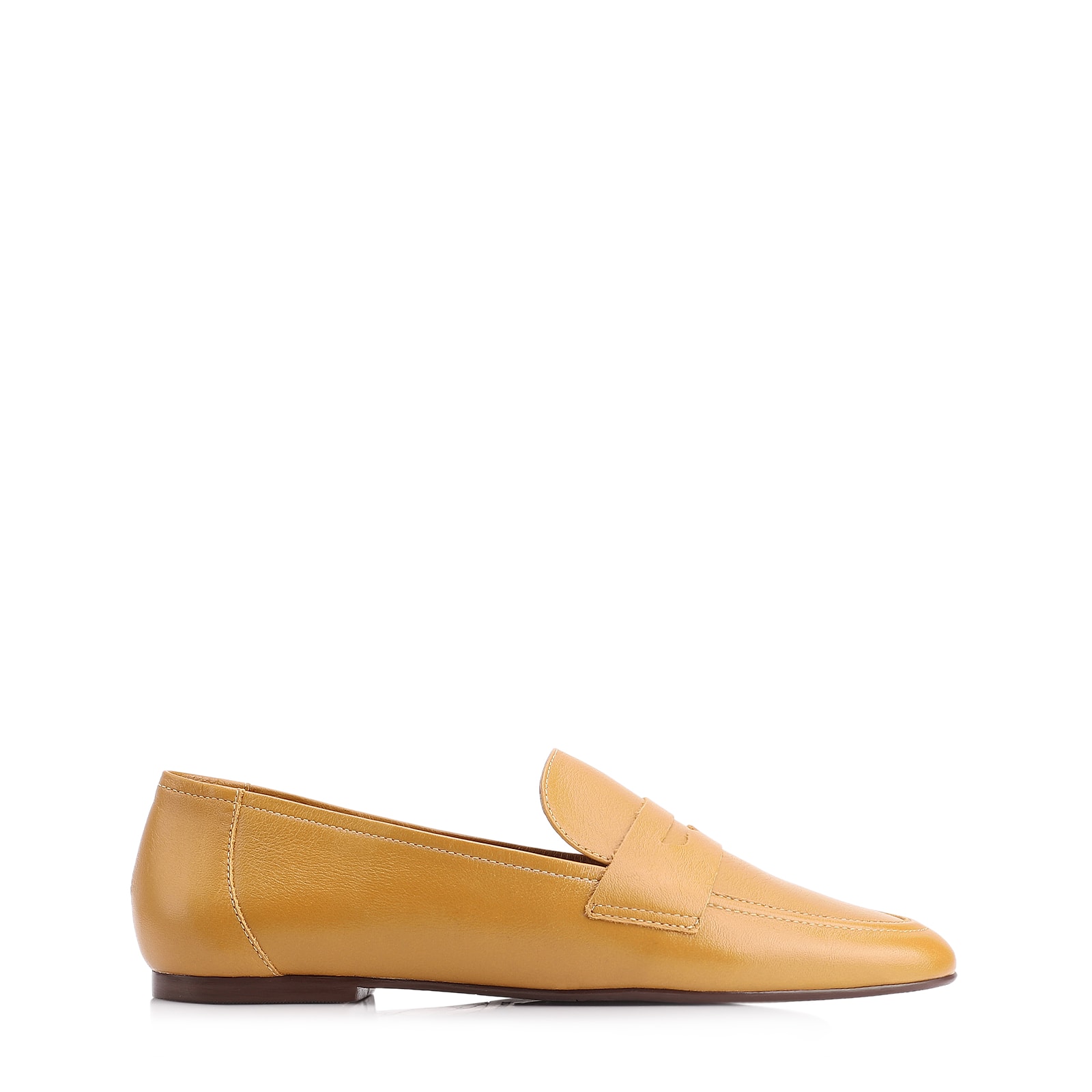 Mocassim Couro Amarelo