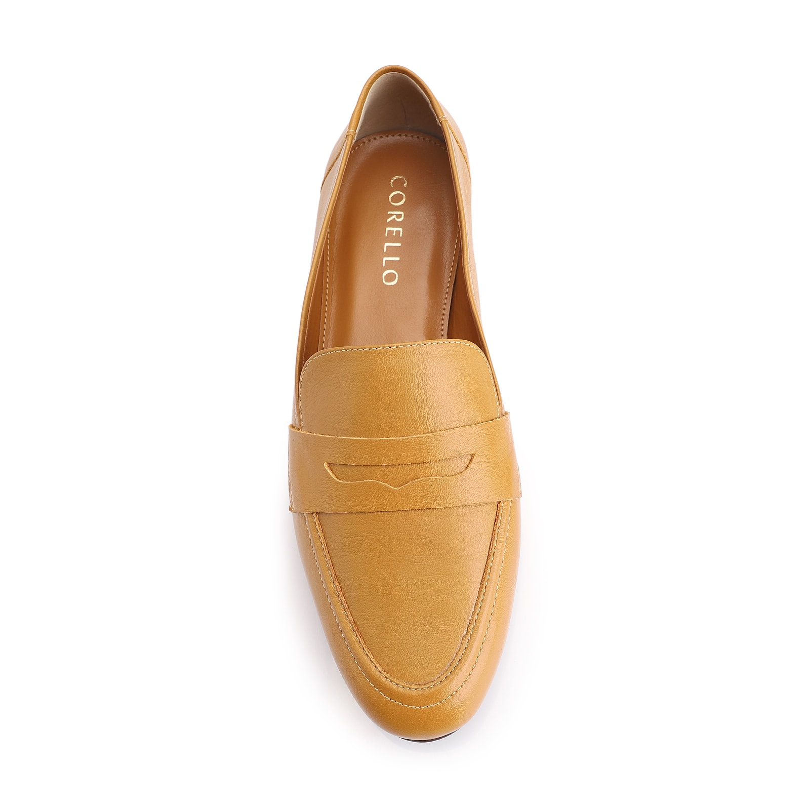Mocassim Couro Amarelo