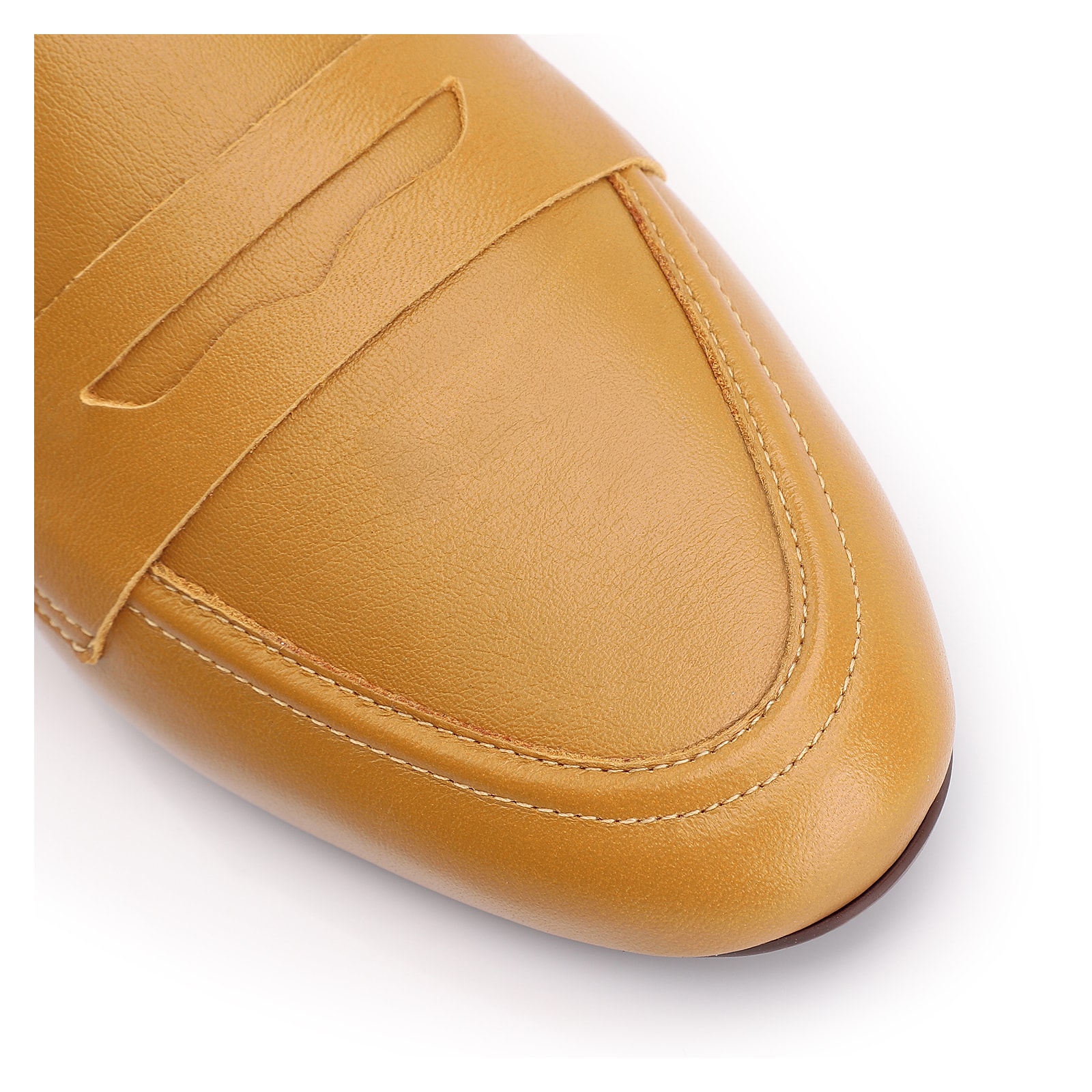Mocassim Couro Amarelo