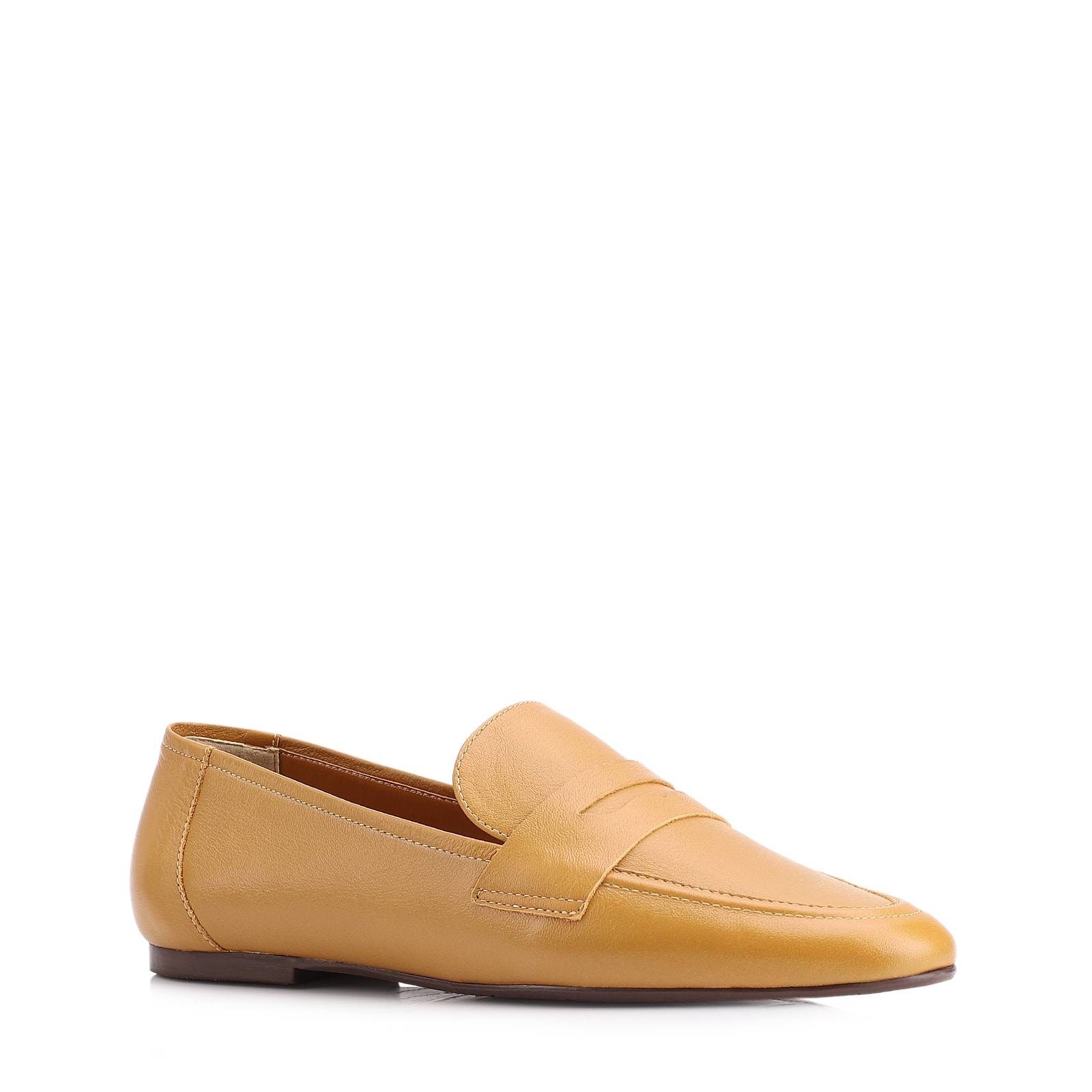 Mocassim Couro Amarelo