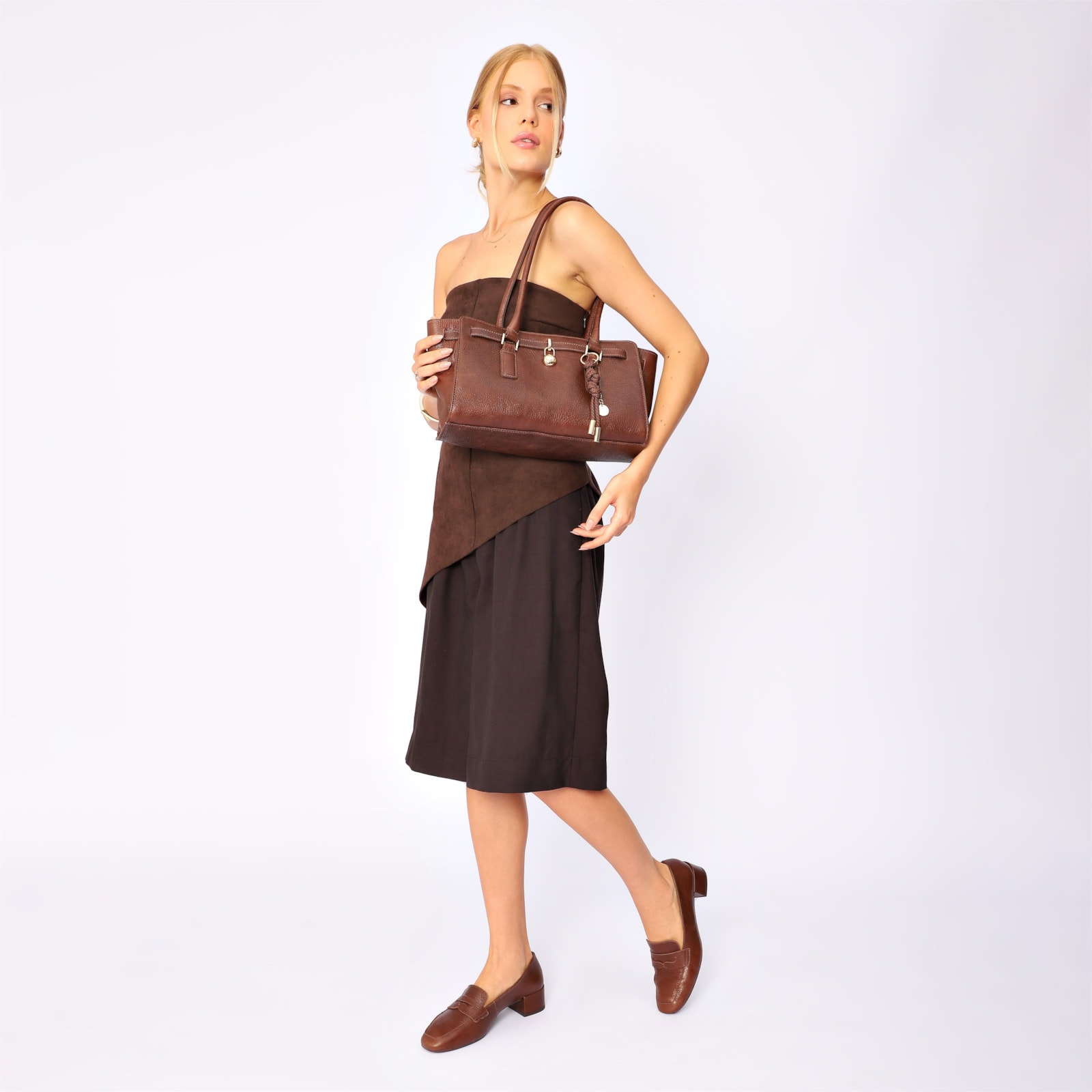 Mocassim Couro Antique Marrom