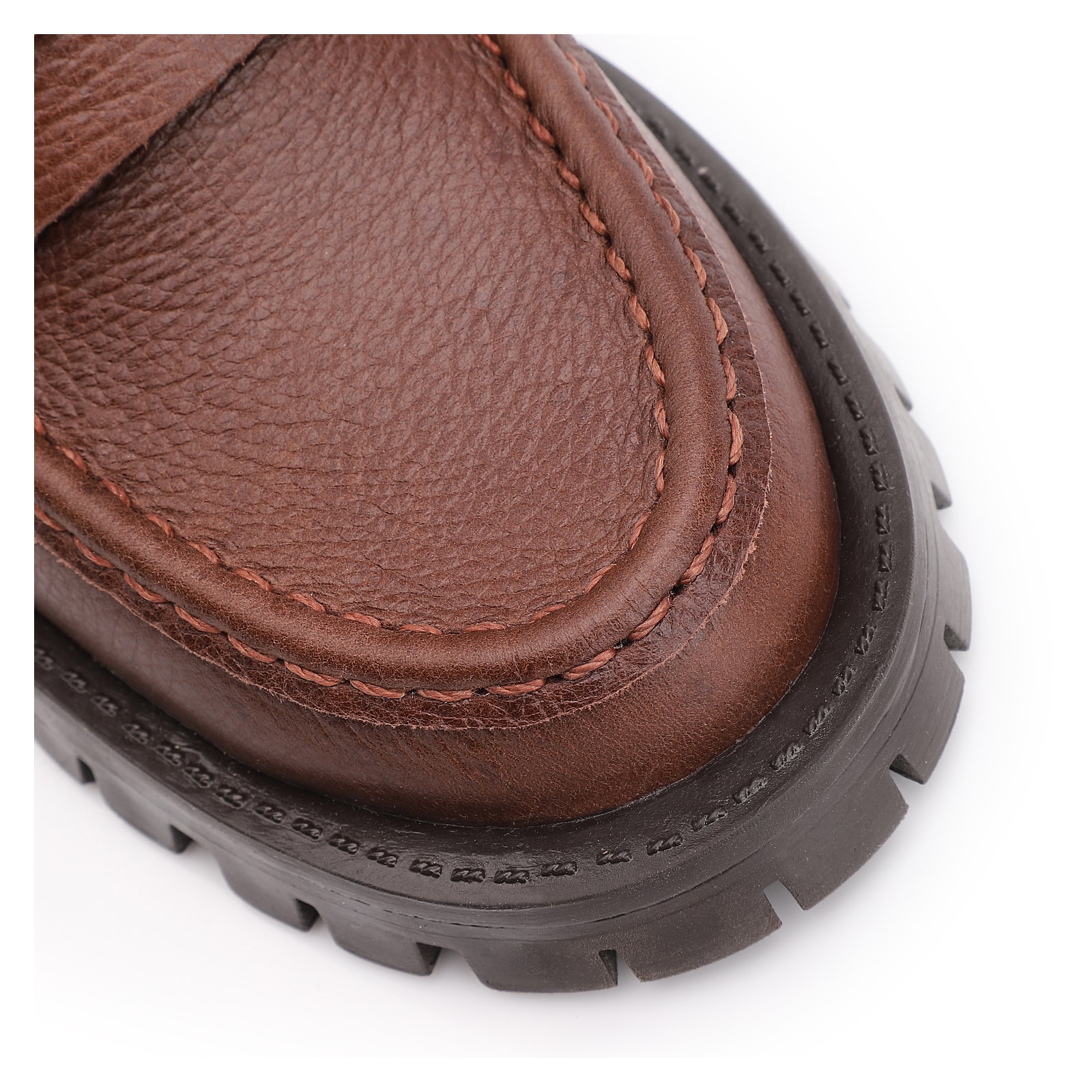 Mocassim Couro Antique Marrom