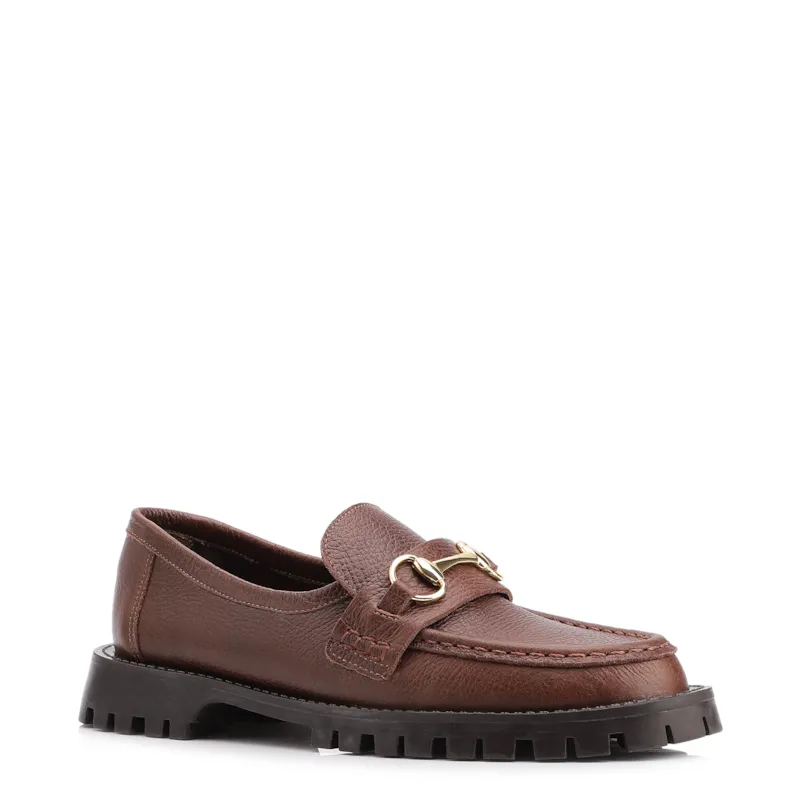 Mocassim Couro Antique Marrom