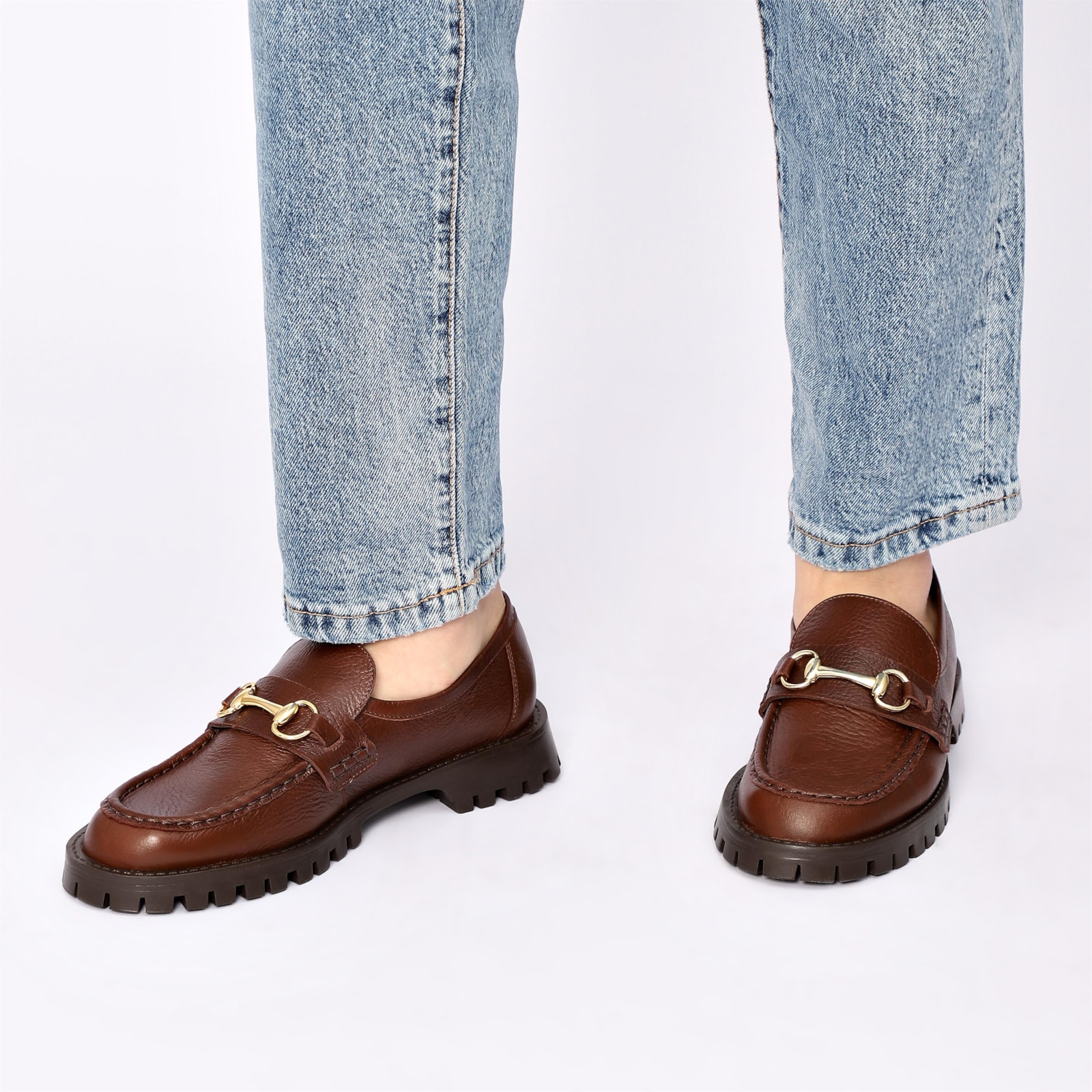 Mocassim Couro Antique Marrom