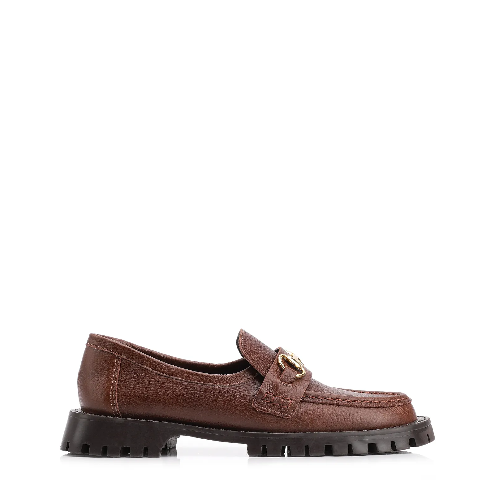 Mocassim Couro Antique Marrom