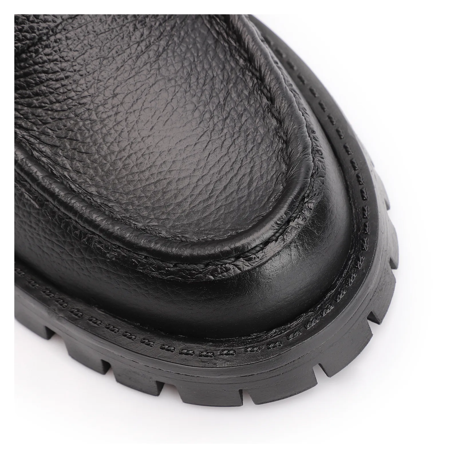 Mocassim Couro Antique Preto
