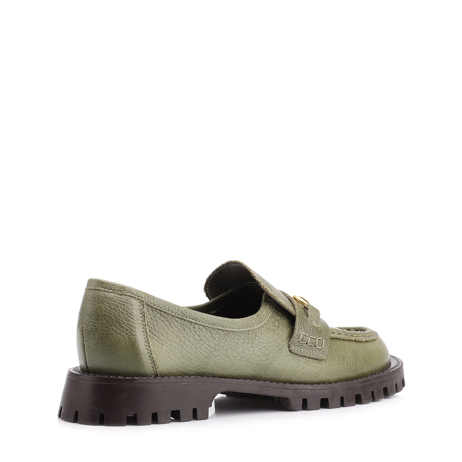 Mocassim Couro Antique Verde