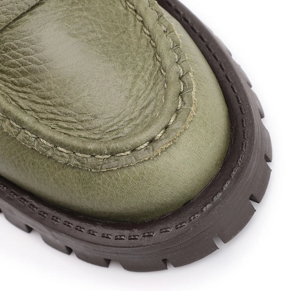Mocassim Couro Antique Verde - imagem 7