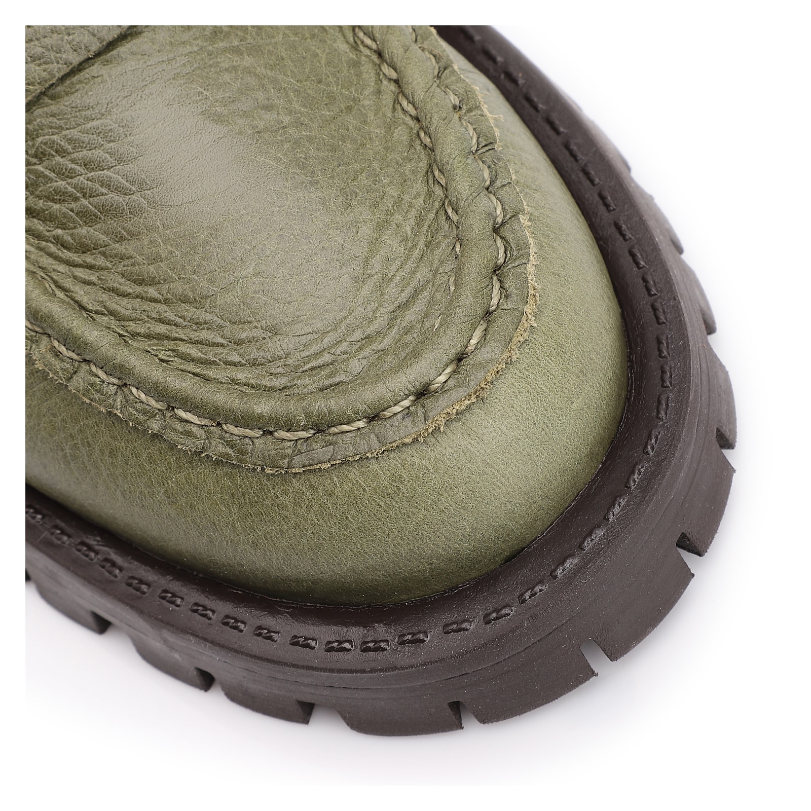Mocassim Couro Antique Verde