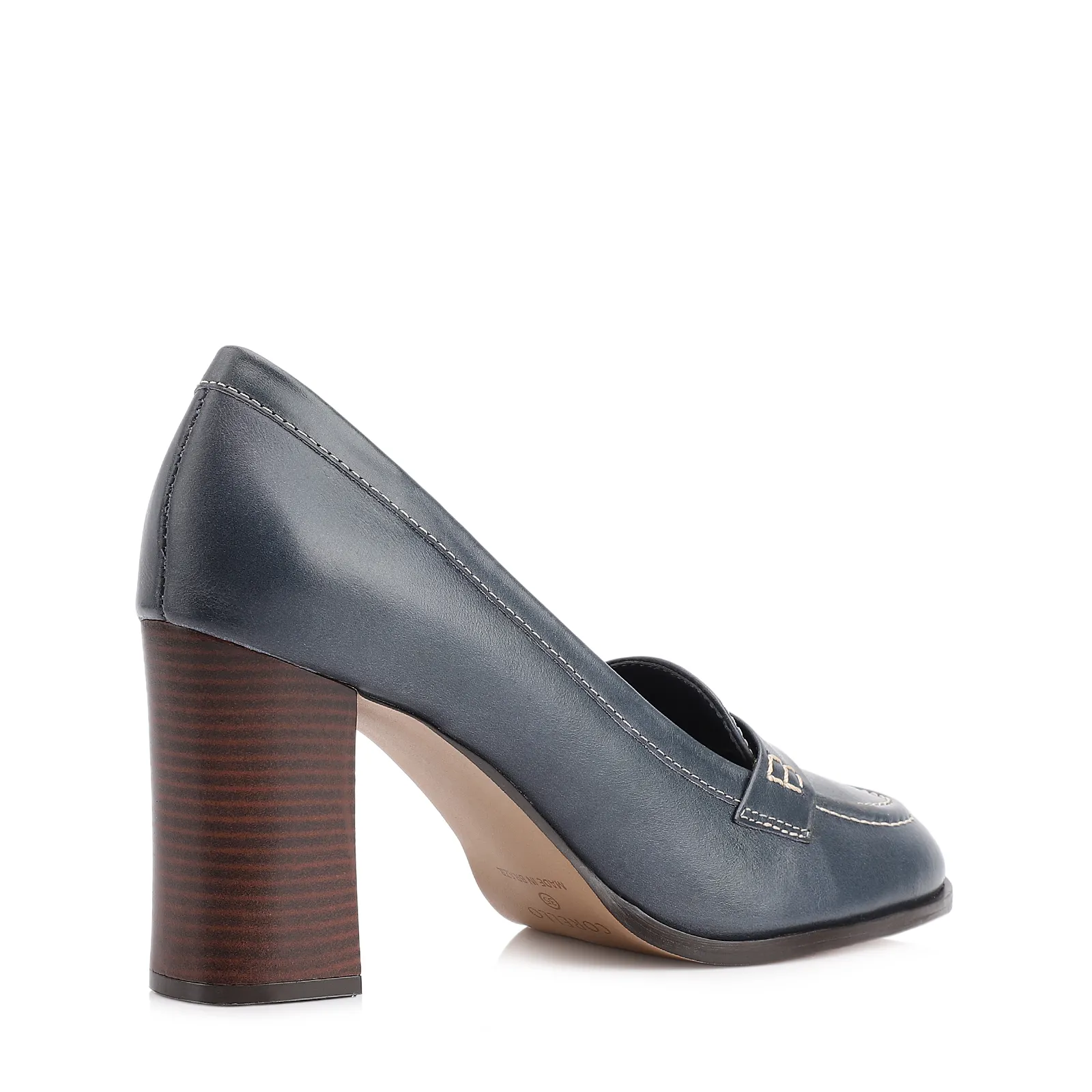 Mocassim Couro Azul