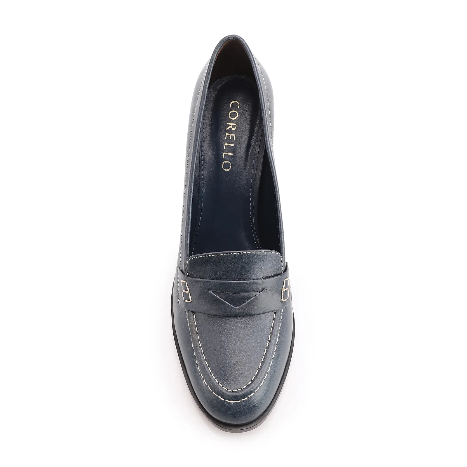 Mocassim Couro Azul