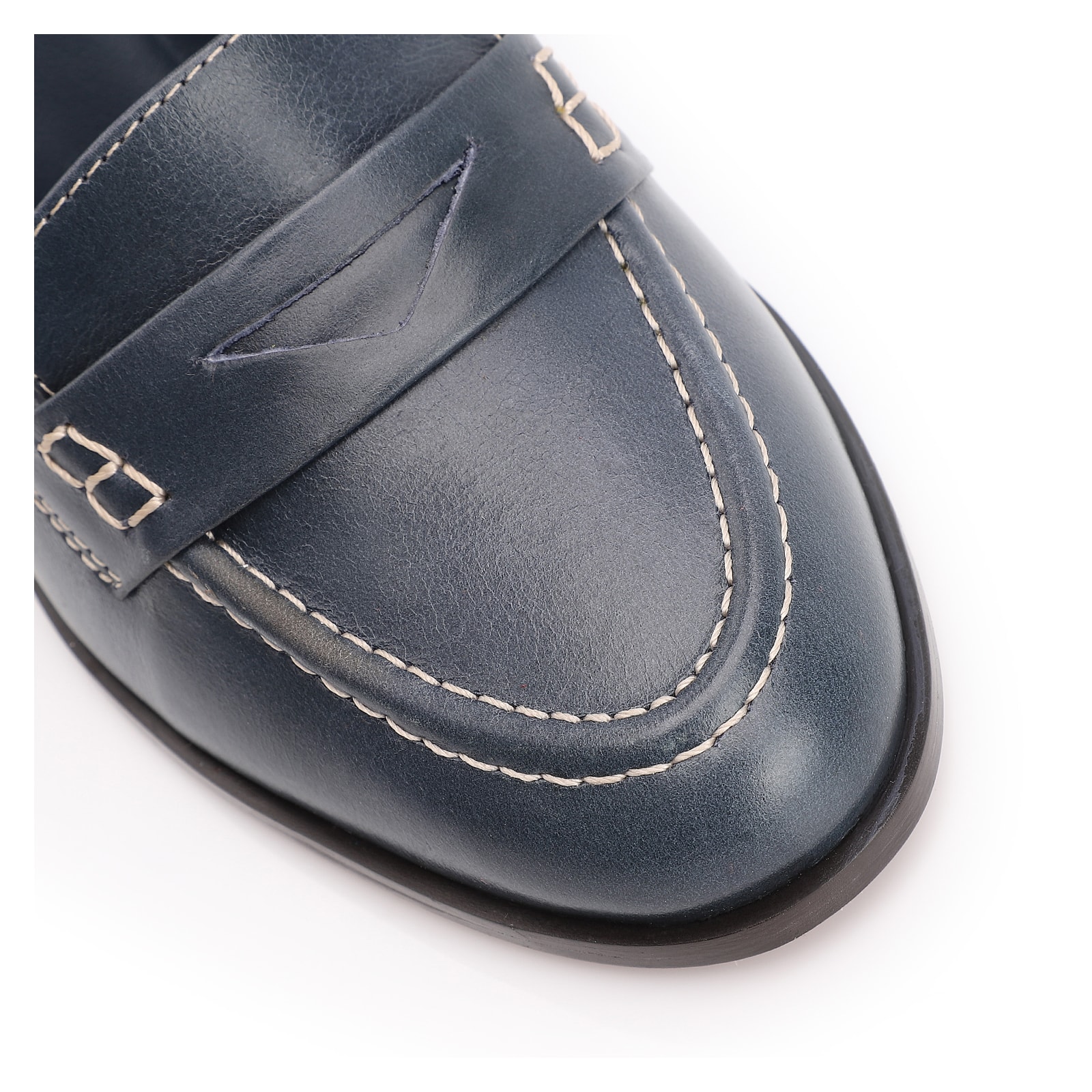 Mocassim Couro Azul