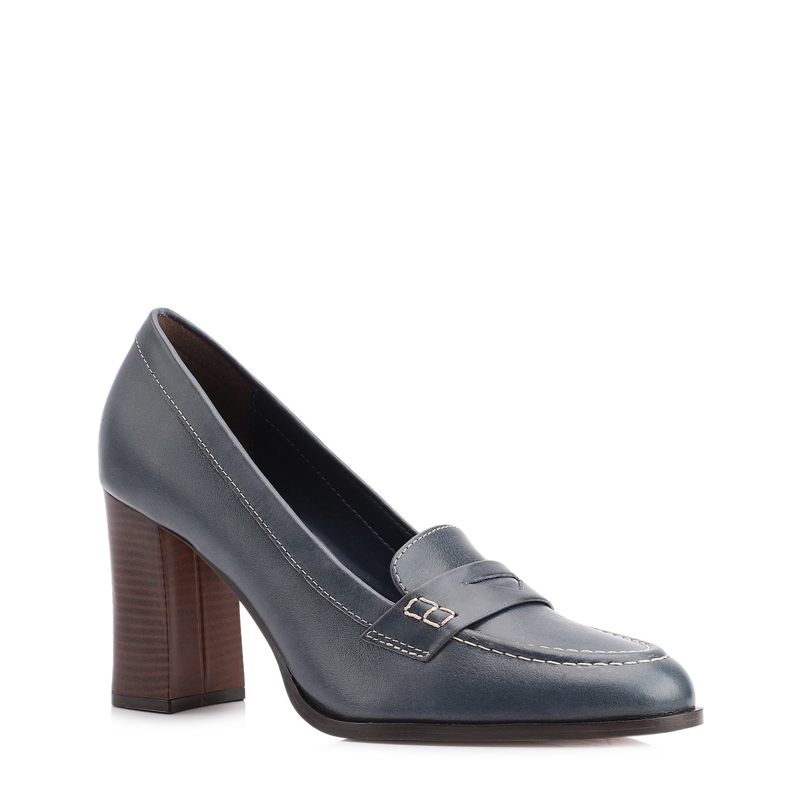 Mocassim Couro Azul