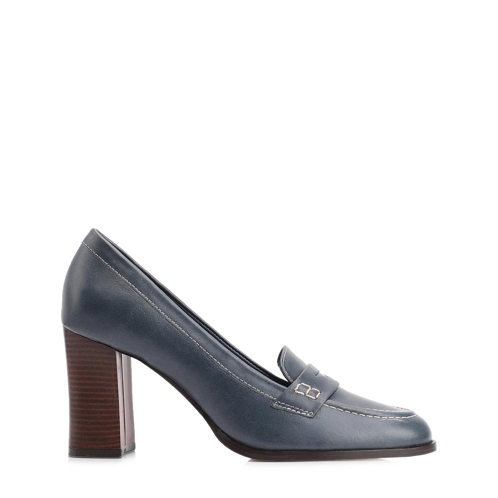 Mocassim Couro Azul