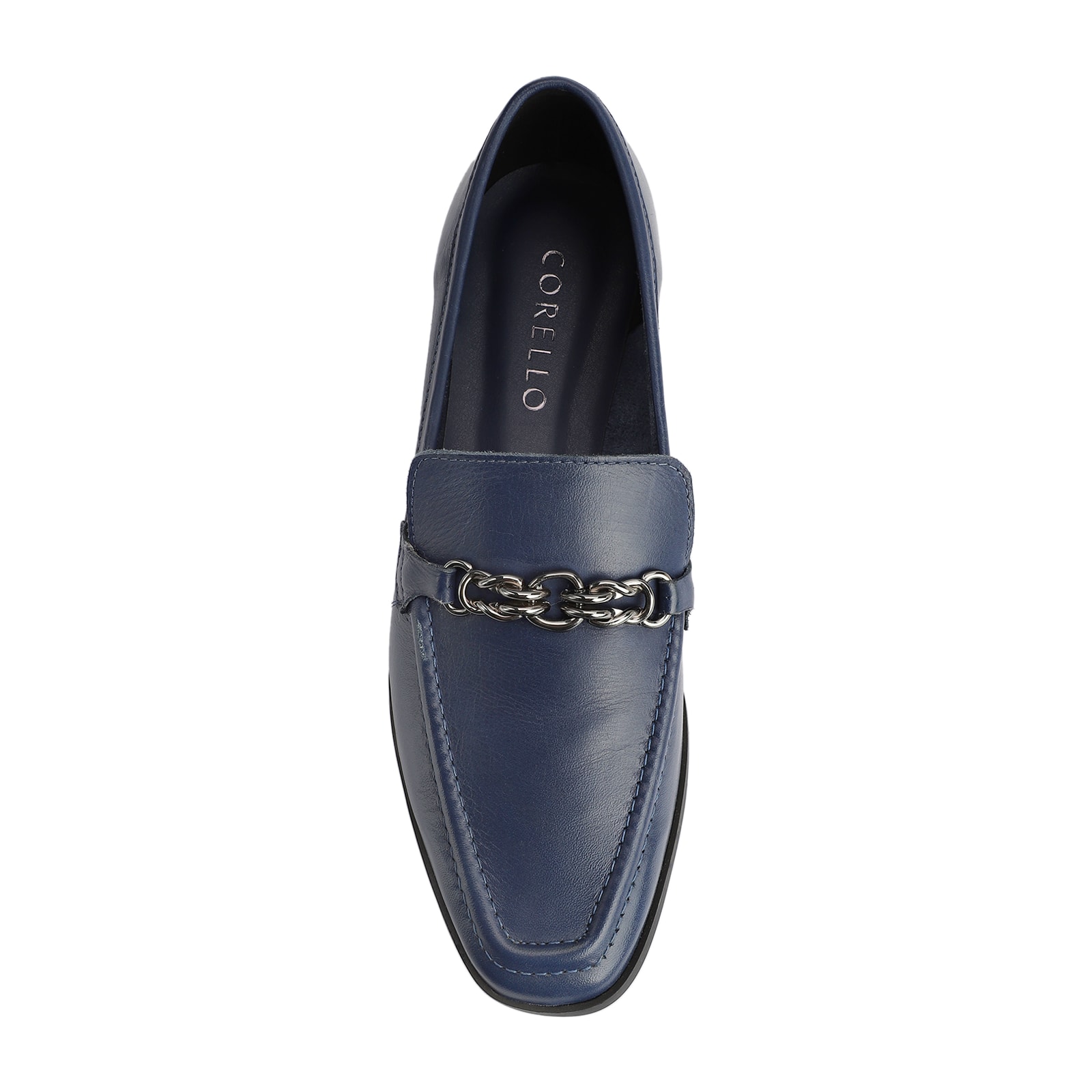 Mocassim Couro Azul