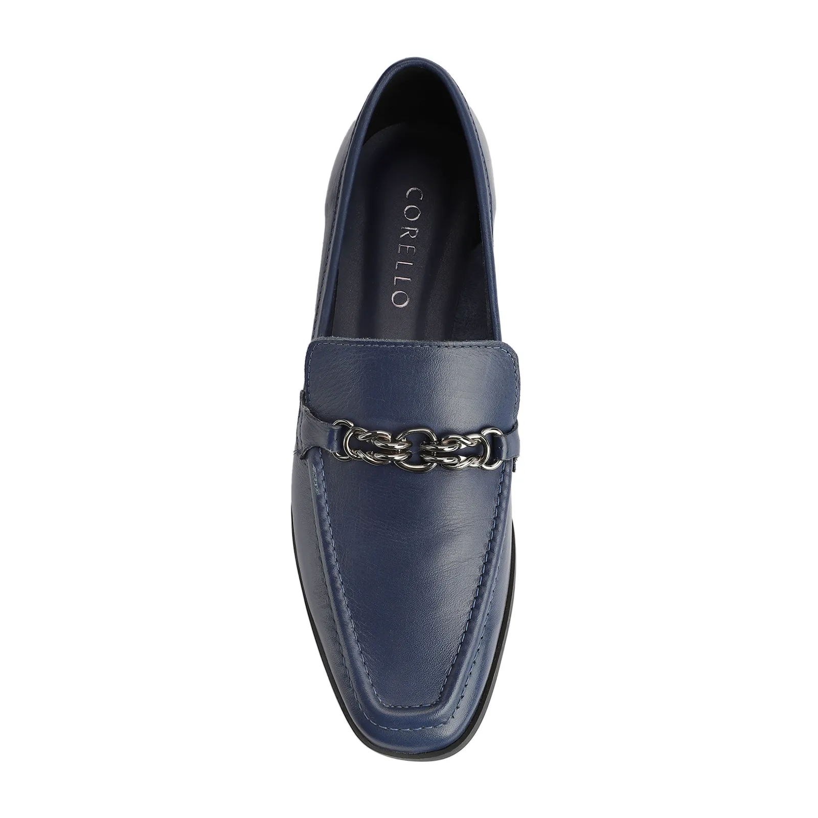 Mocassim Couro Azul