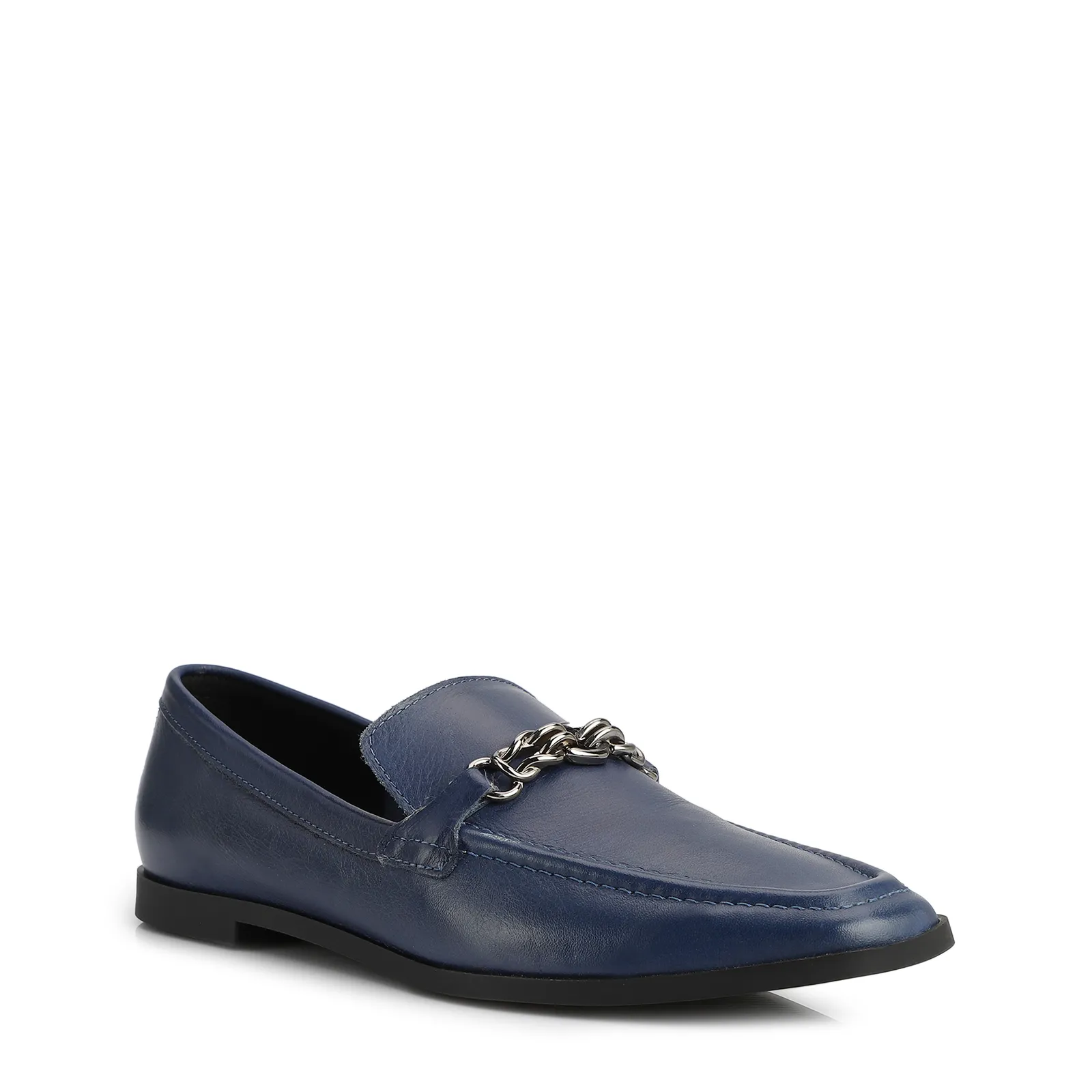 Mocassim Couro Azul