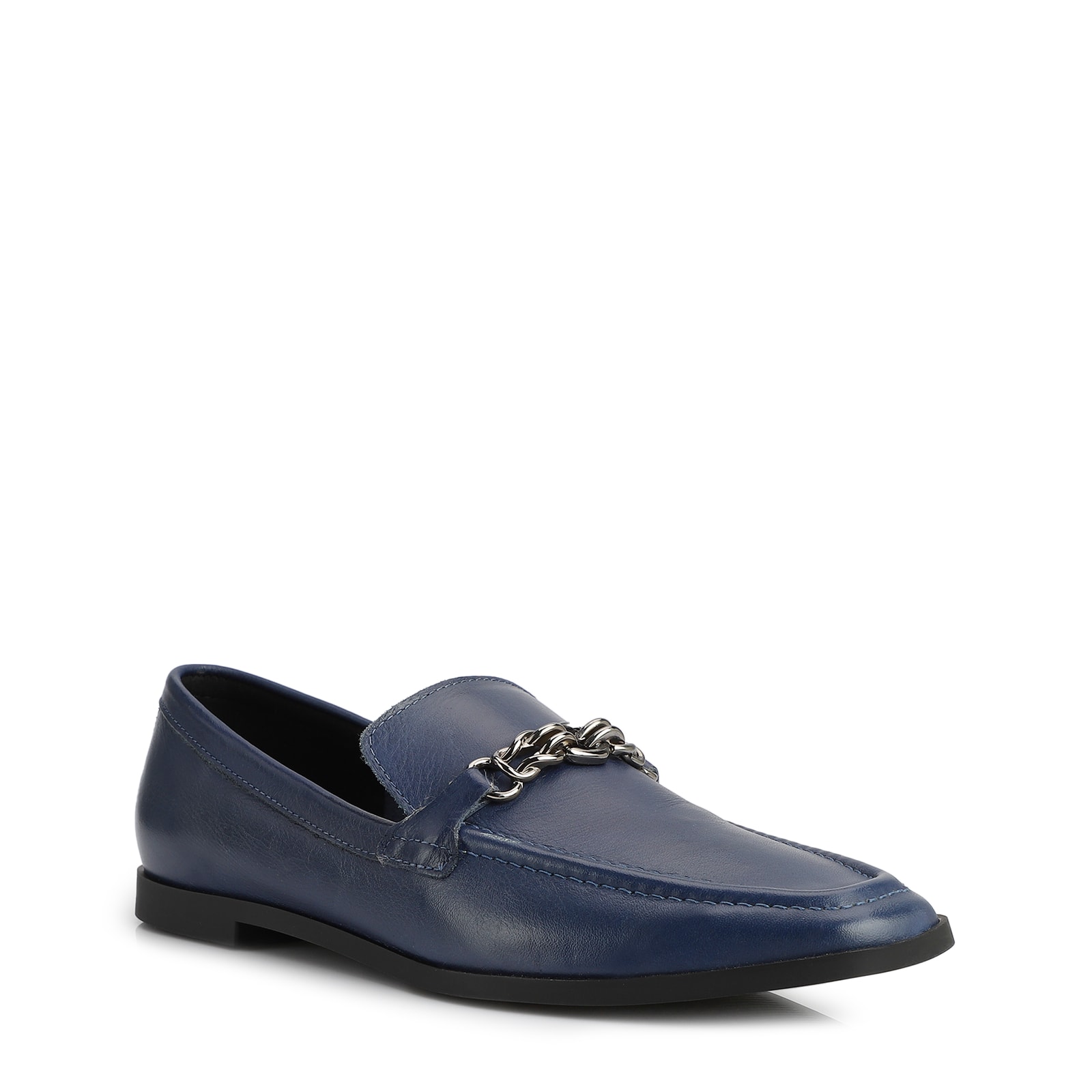 Mocassim Couro Azul