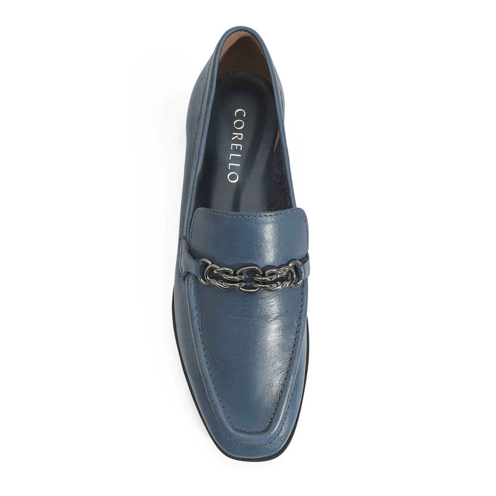 Mocassim Couro Azul