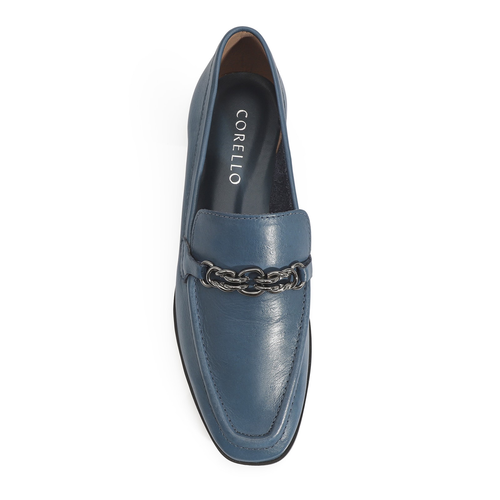 Mocassim Couro Azul