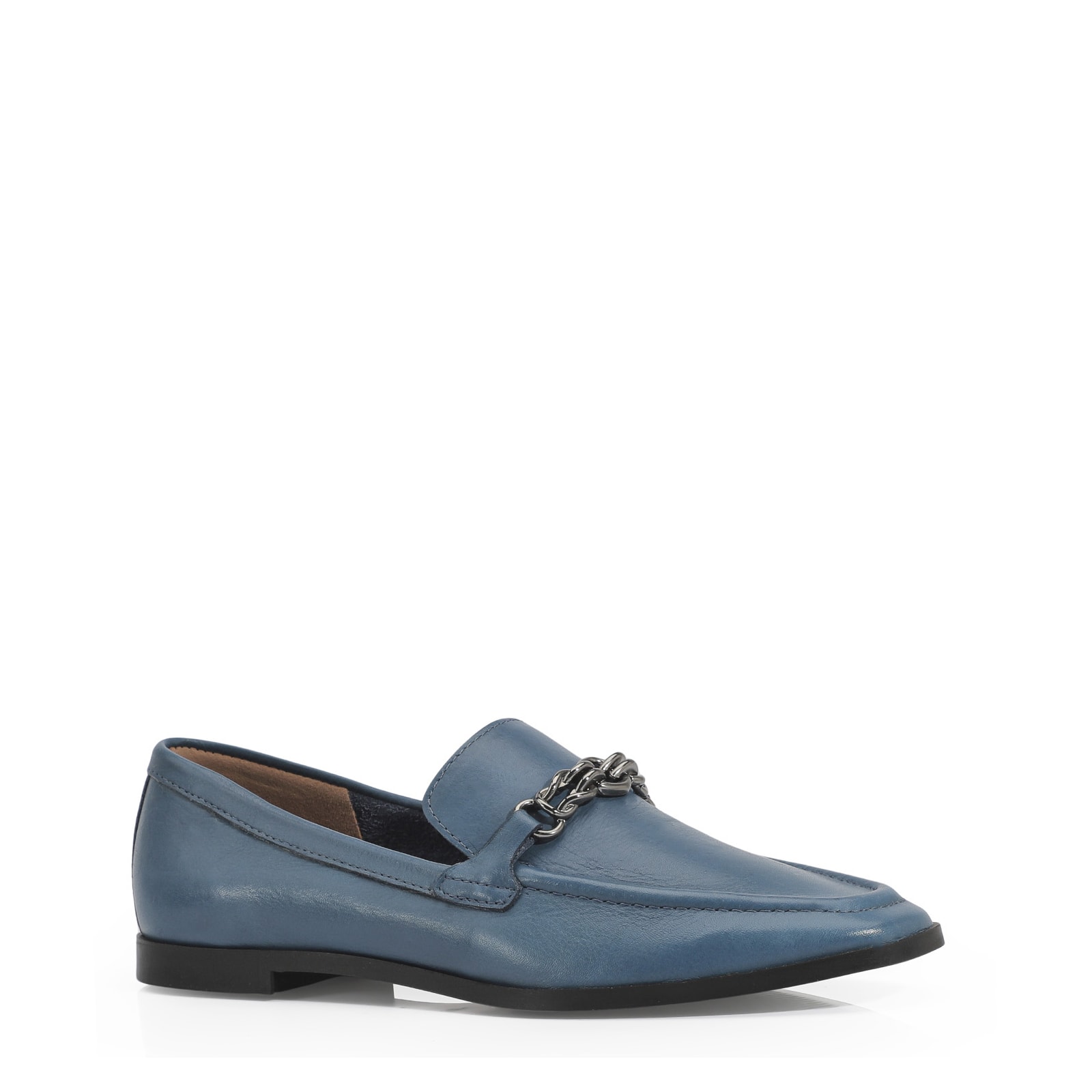 Mocassim Couro Azul
