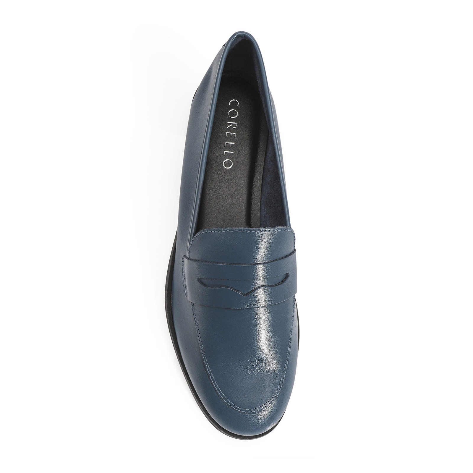 Mocassim Couro Azul