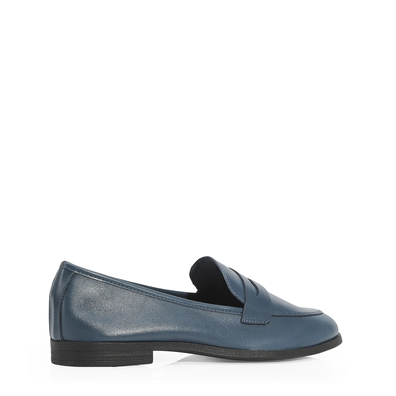 Mocassim Couro Azul