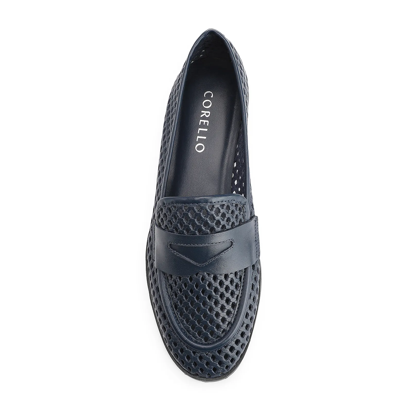 Mocassim Couro Azul