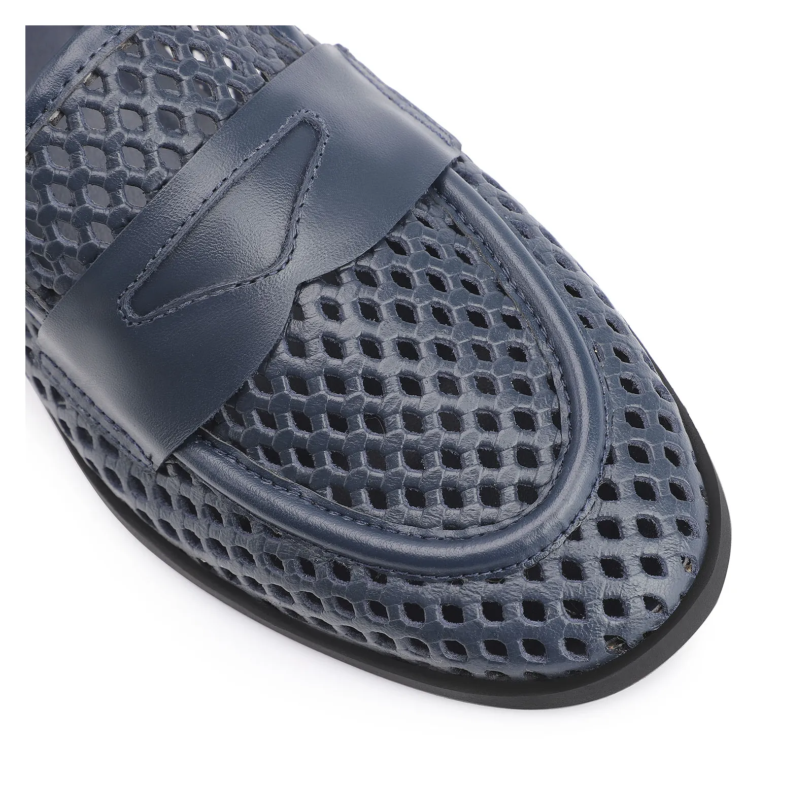 Mocassim Couro Azul