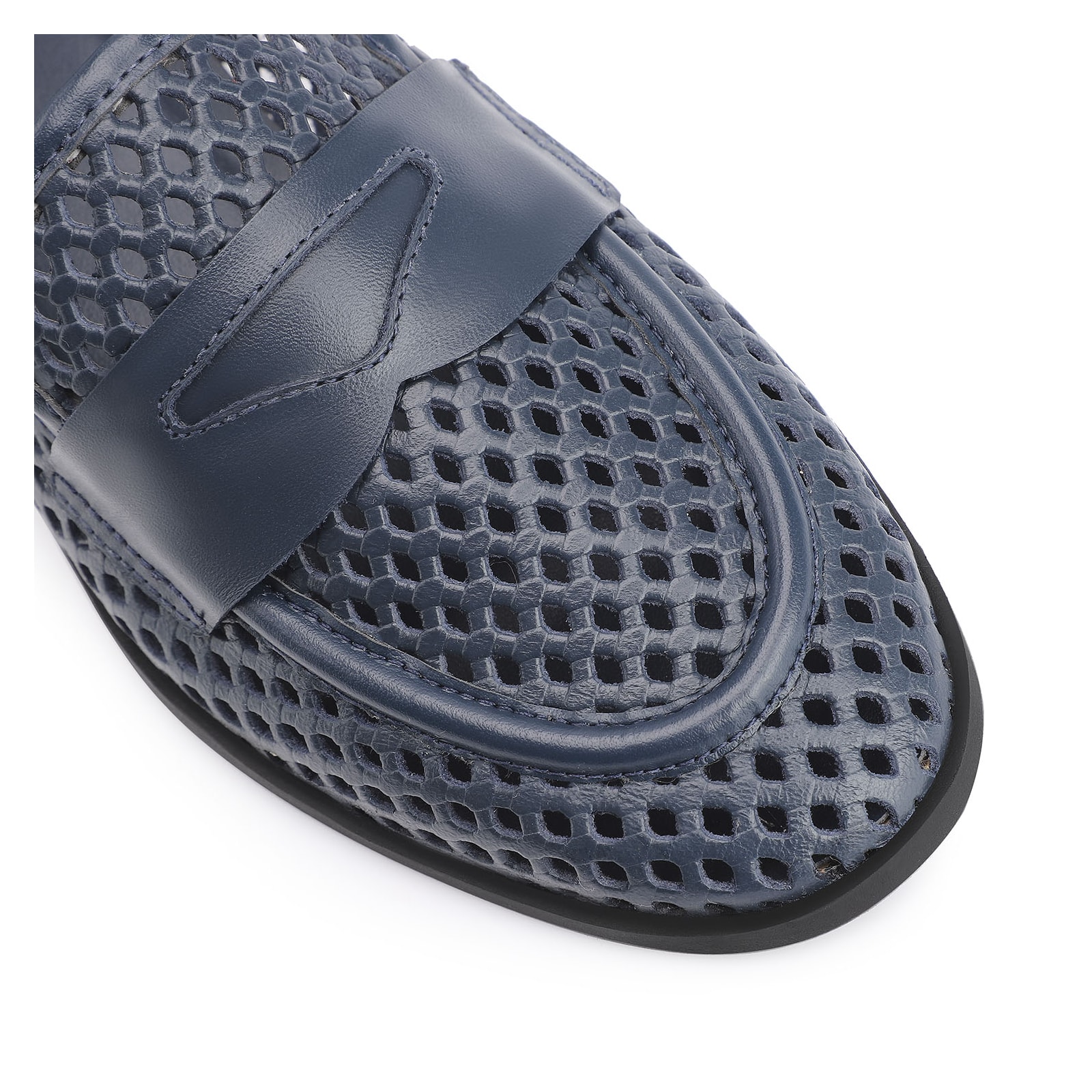 Mocassim Couro Azul