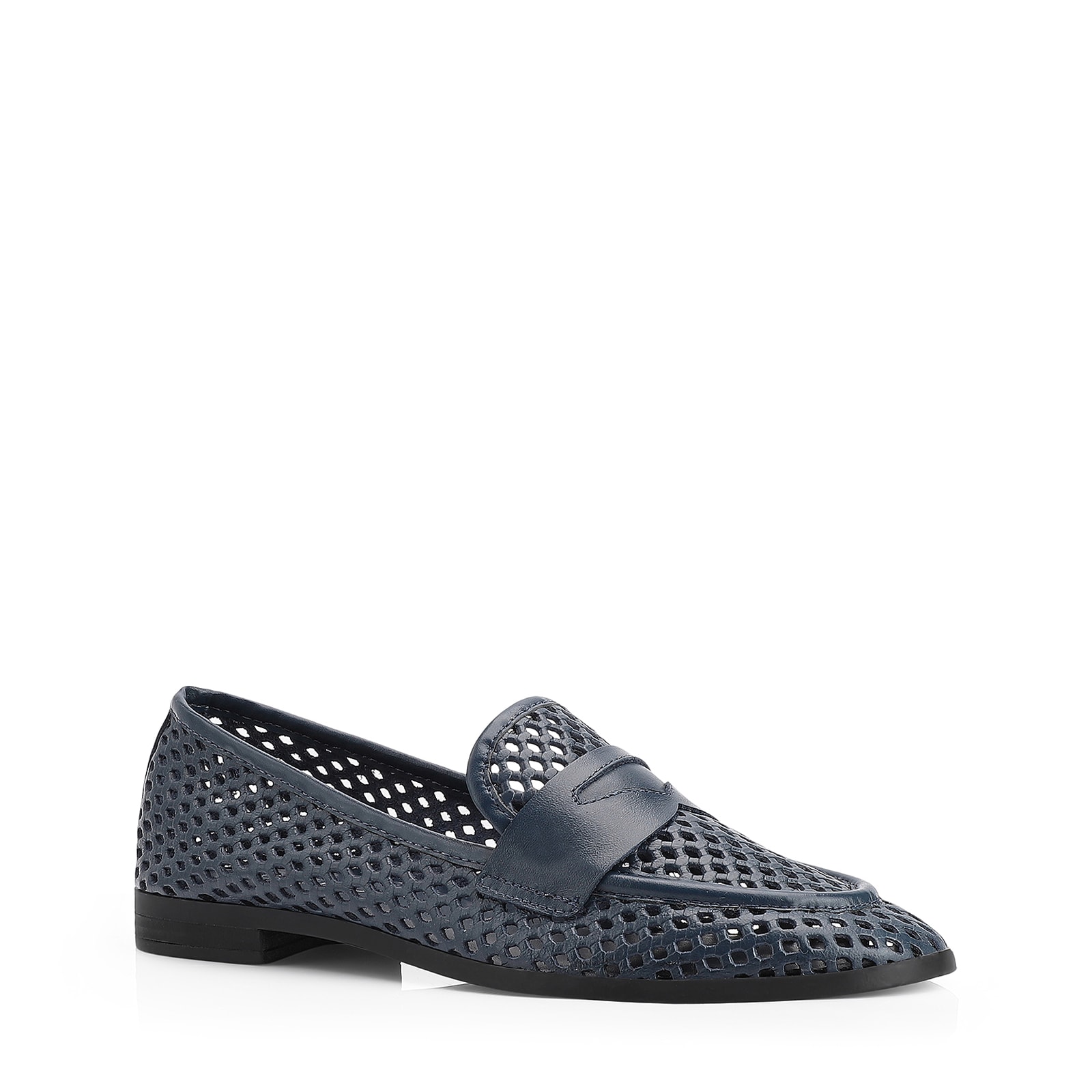 Mocassim Couro Azul