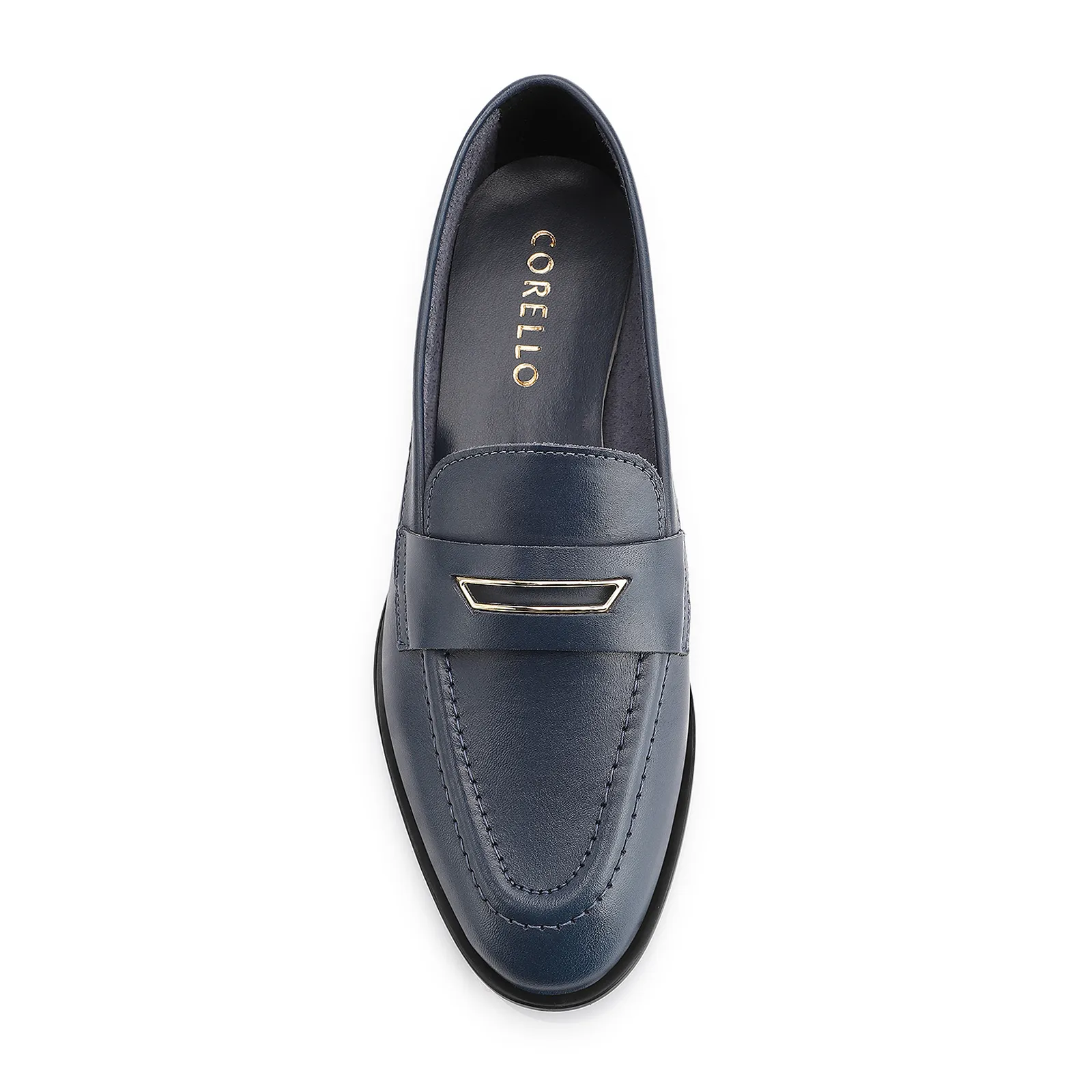 Mocassim Couro Azul