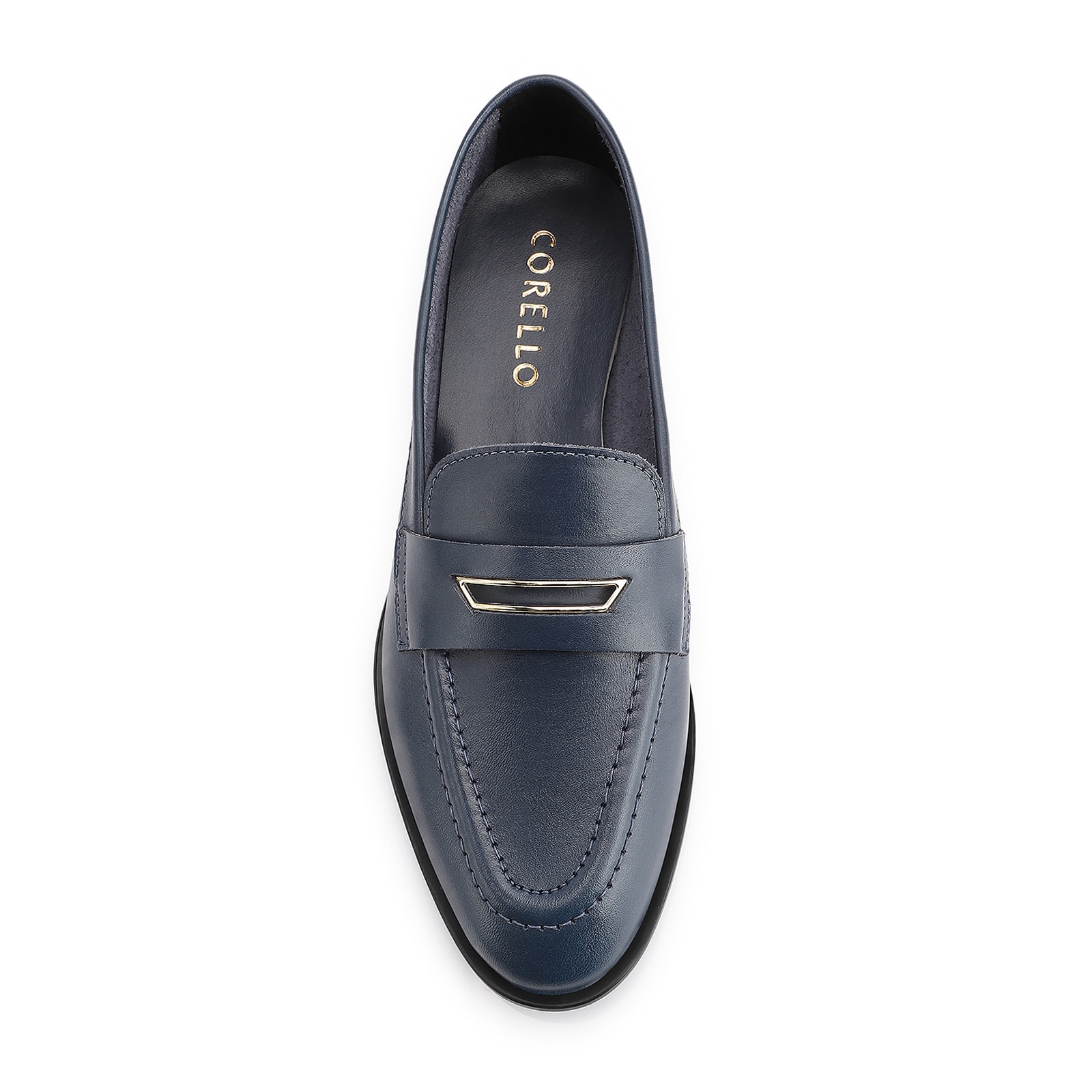 Mocassim Couro Azul