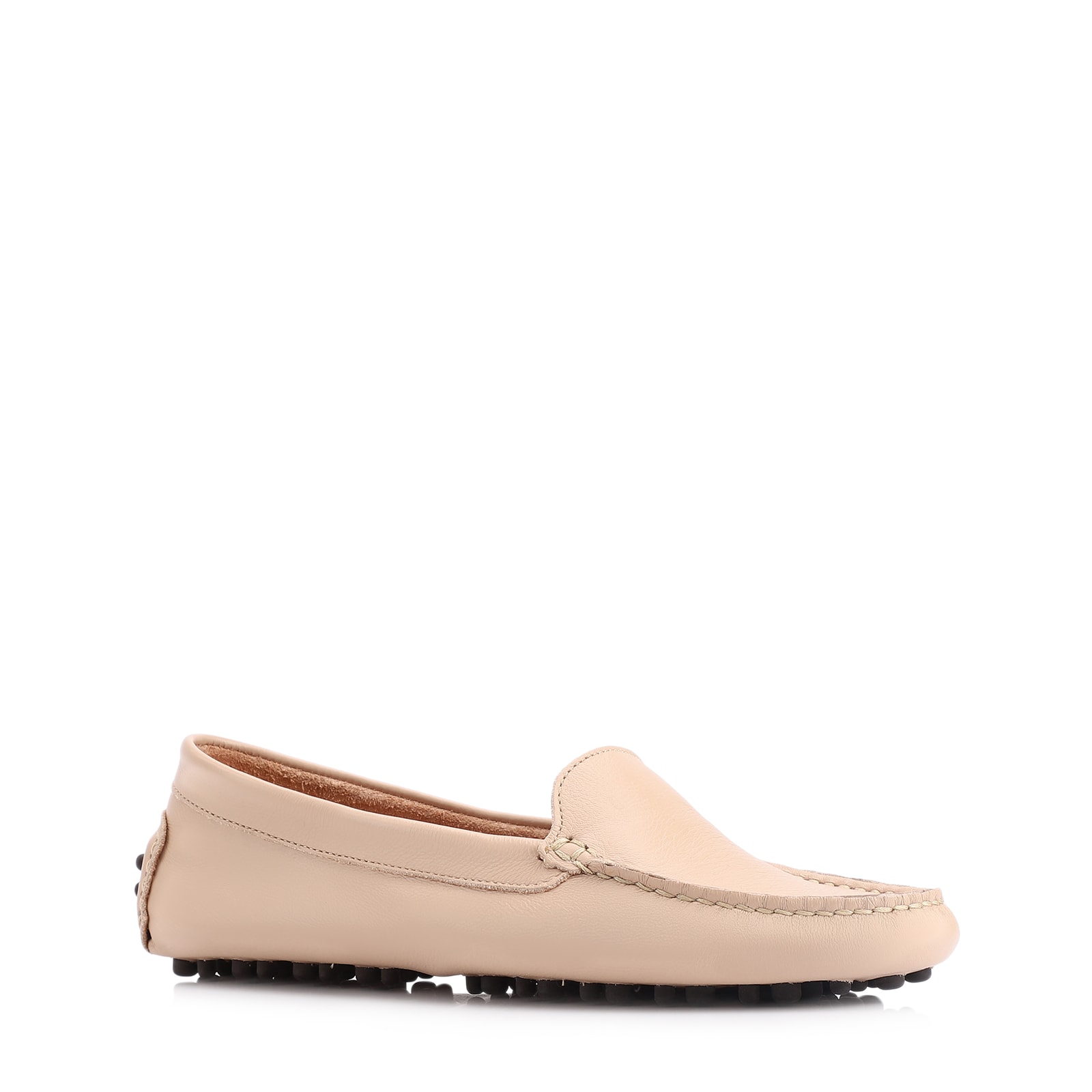 Mocassim Couro Bege
