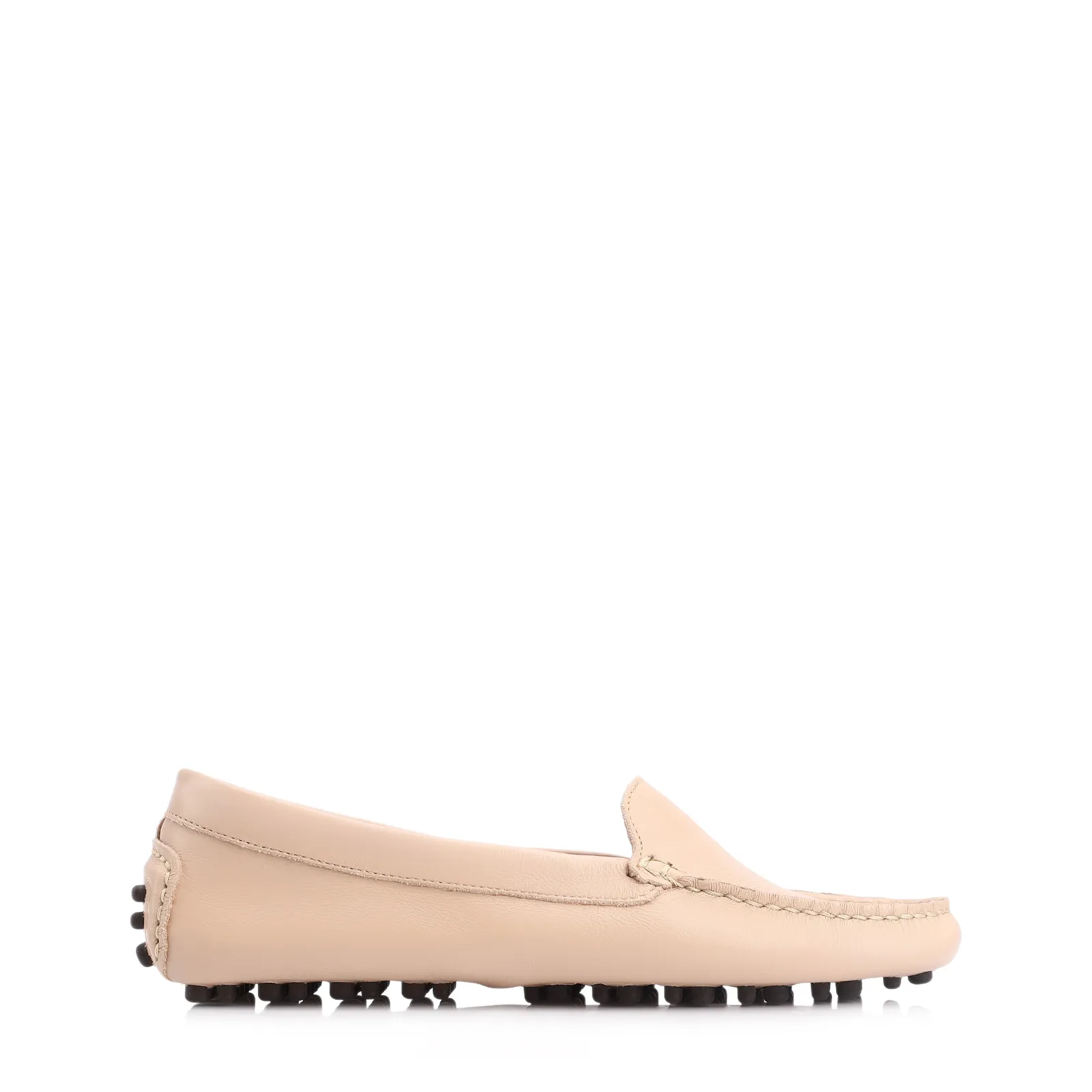 Mocassim Couro Bege