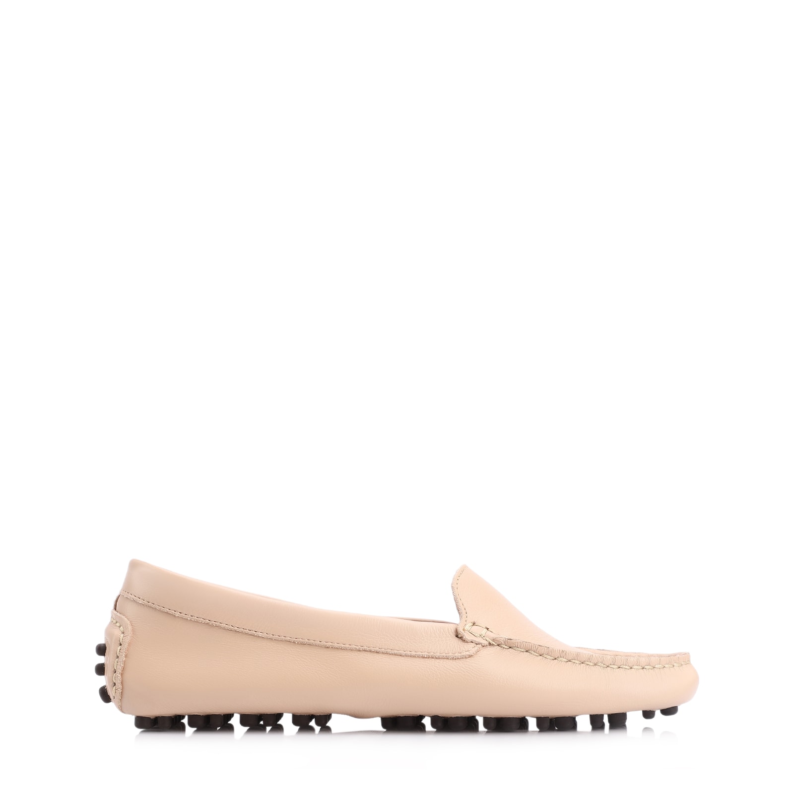 Mocassim Couro Bege